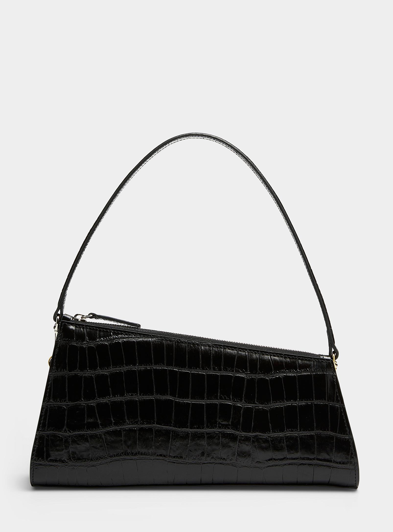 Little Liffner Angular Leather Baguette Bag in Black | Lyst