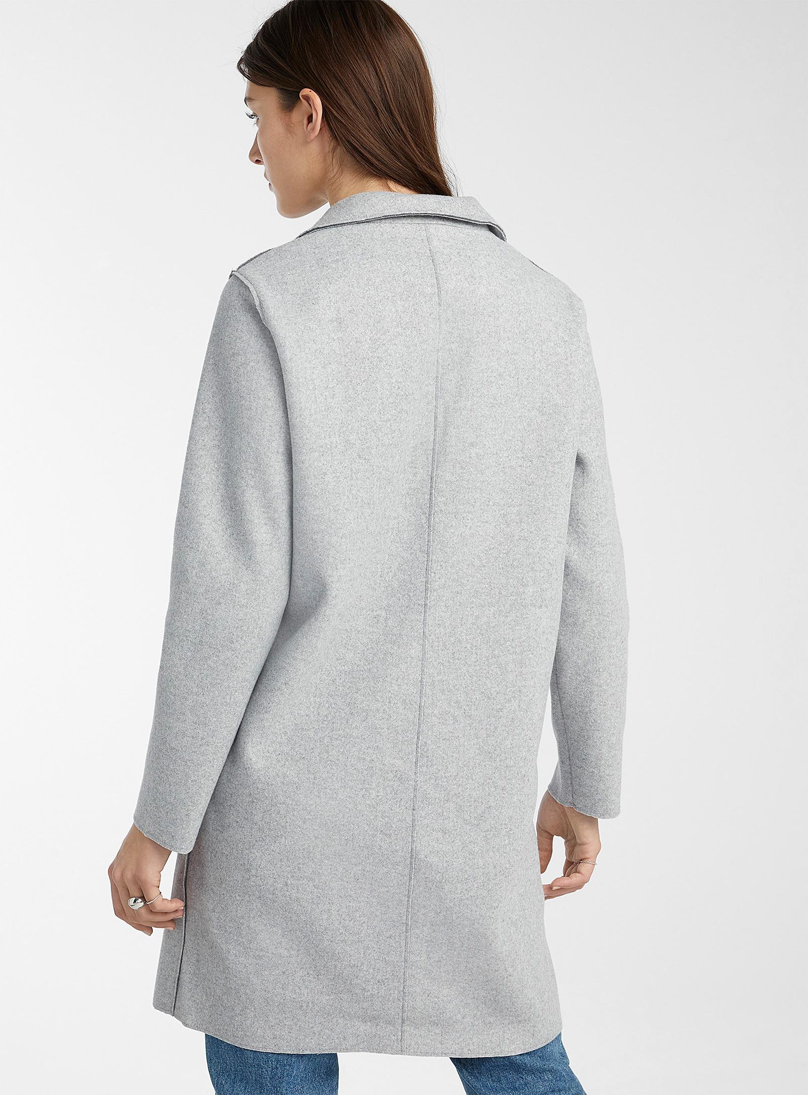 grey felt coat