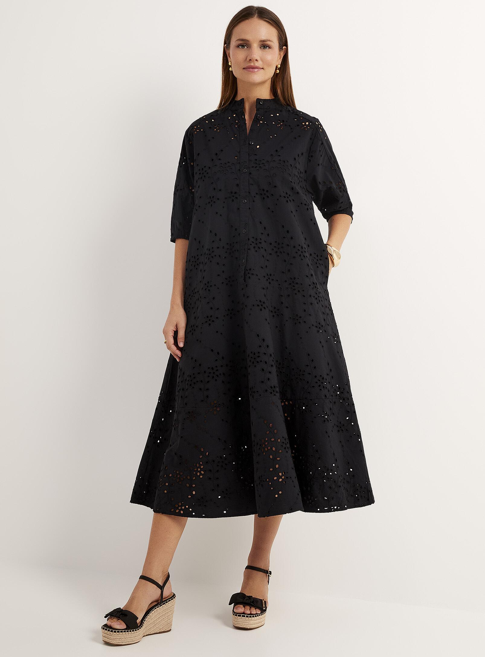 TED BAKERブラックドレス Ted Baker Black A Line Dress With White Trim – RefindStyle