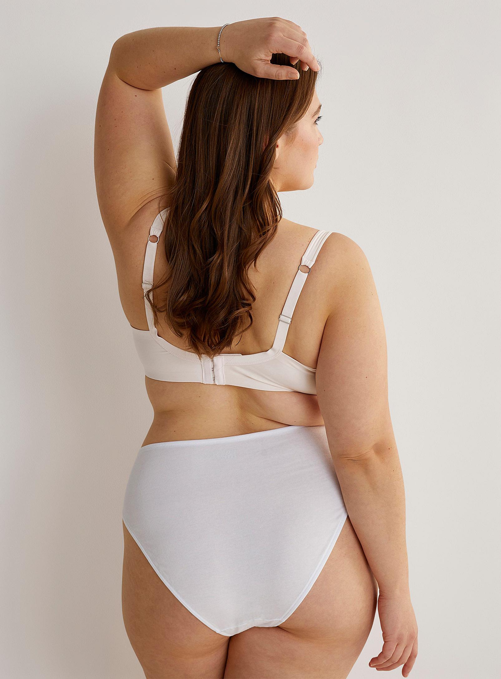 Miiyu Organic Cotton And Modal Essential Bikini Panty Plus Size in White