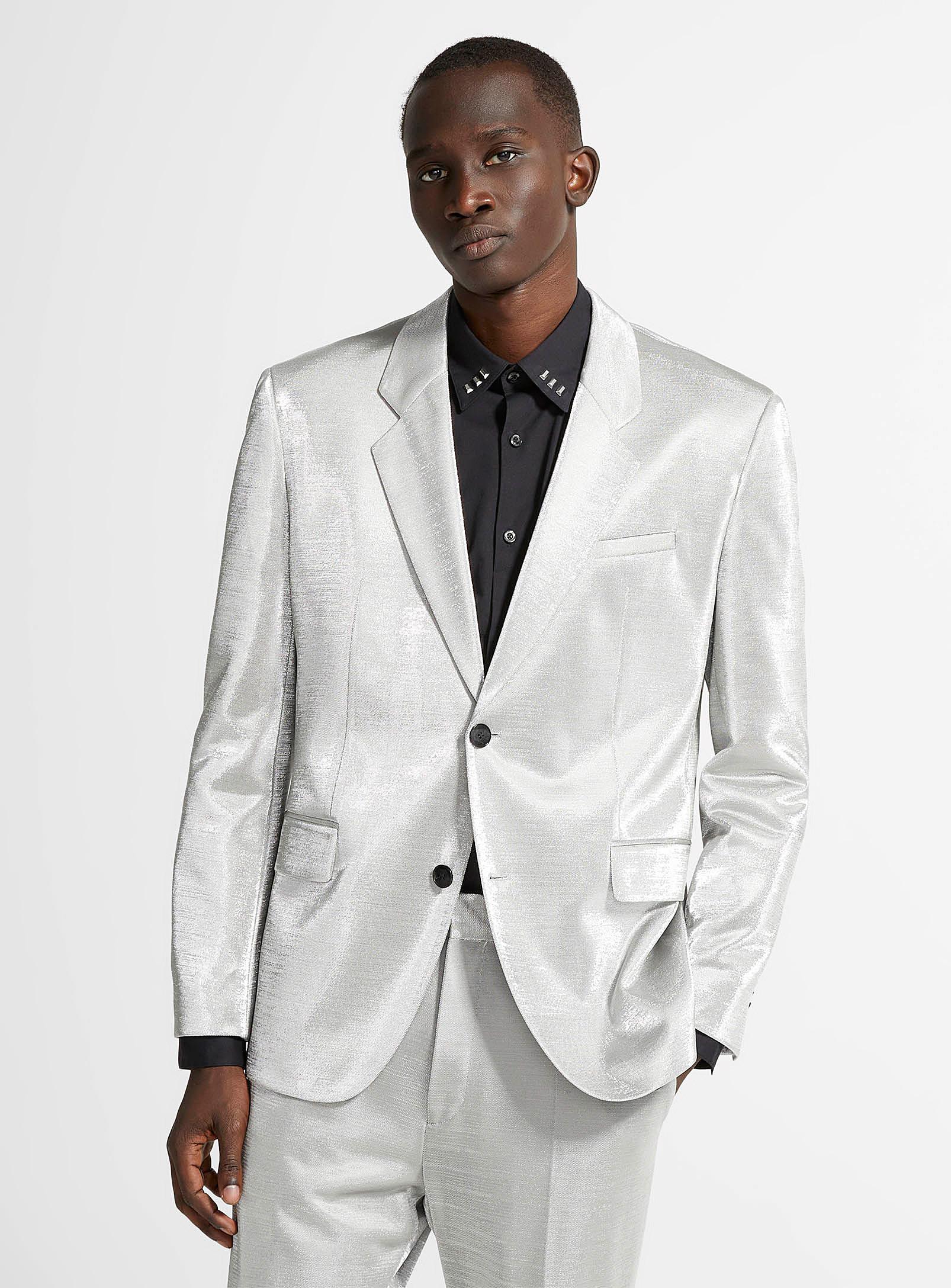 HUGO Gleaming Silver Jacket Slim Fit in White for Men Lyst