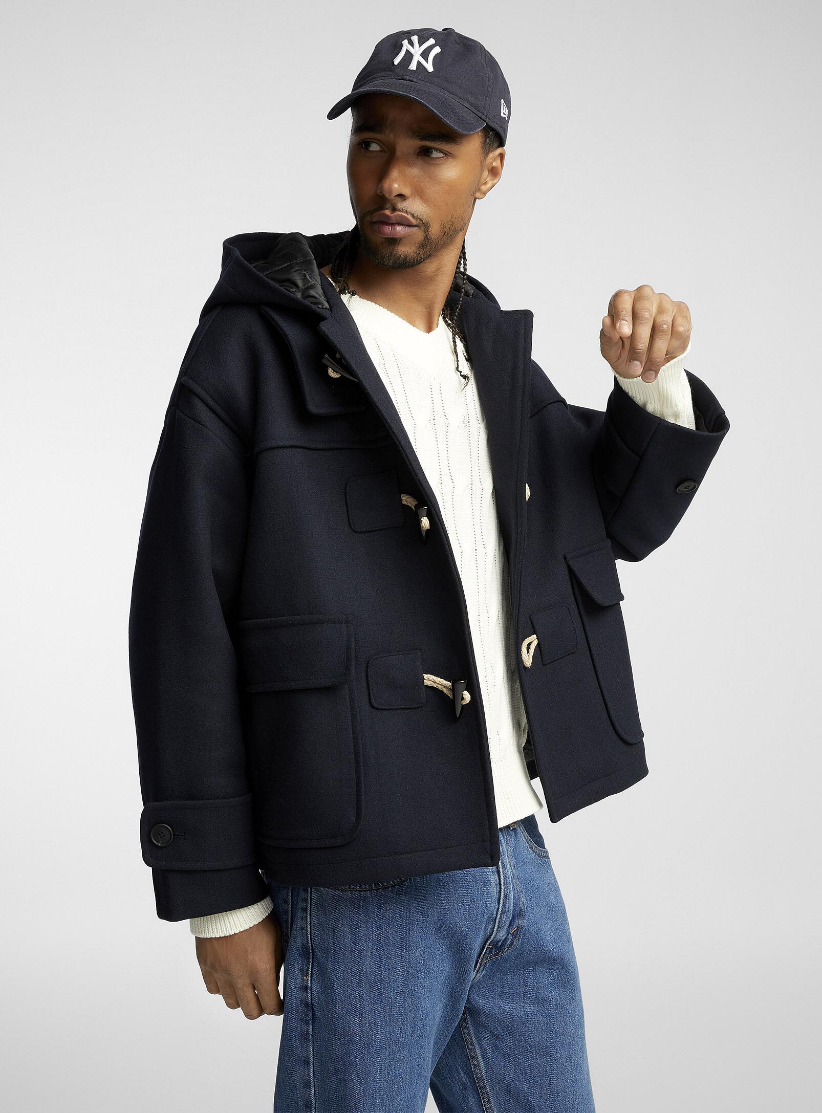 Le 31 Cropped Duffle Coat Imported From Seoul in Blue for Le 31 Cropped Duffle Coat Imported From Seoul in Blue for