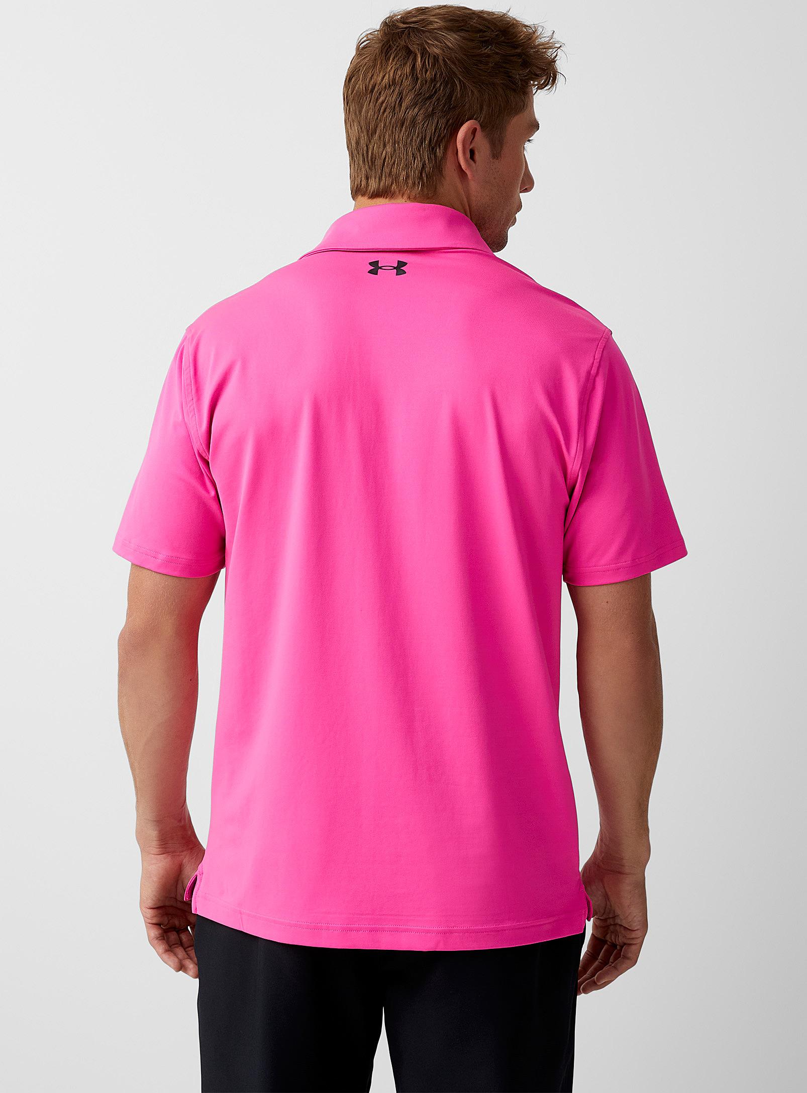 Under Armour Tee To Green Stretch Golf Polo in Pink for Men | Lyst