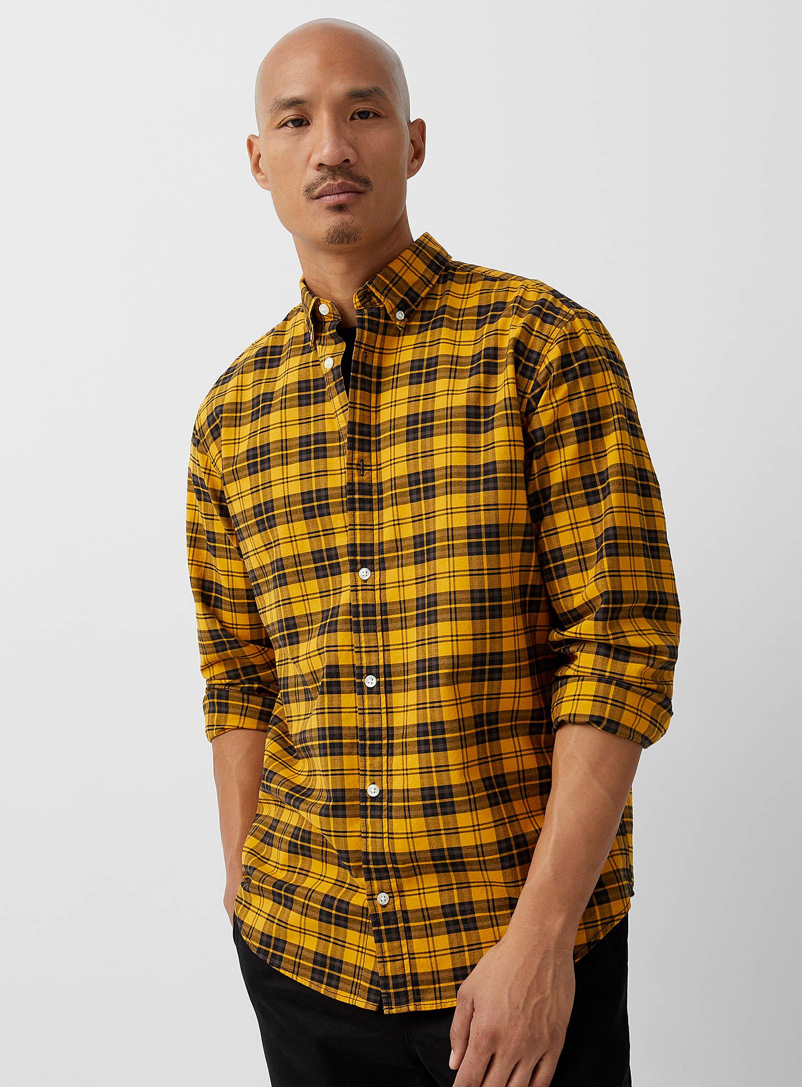 Jack & Jones Tartan Oxford Shirt Comfort Fit in Yellow for Men | Lyst