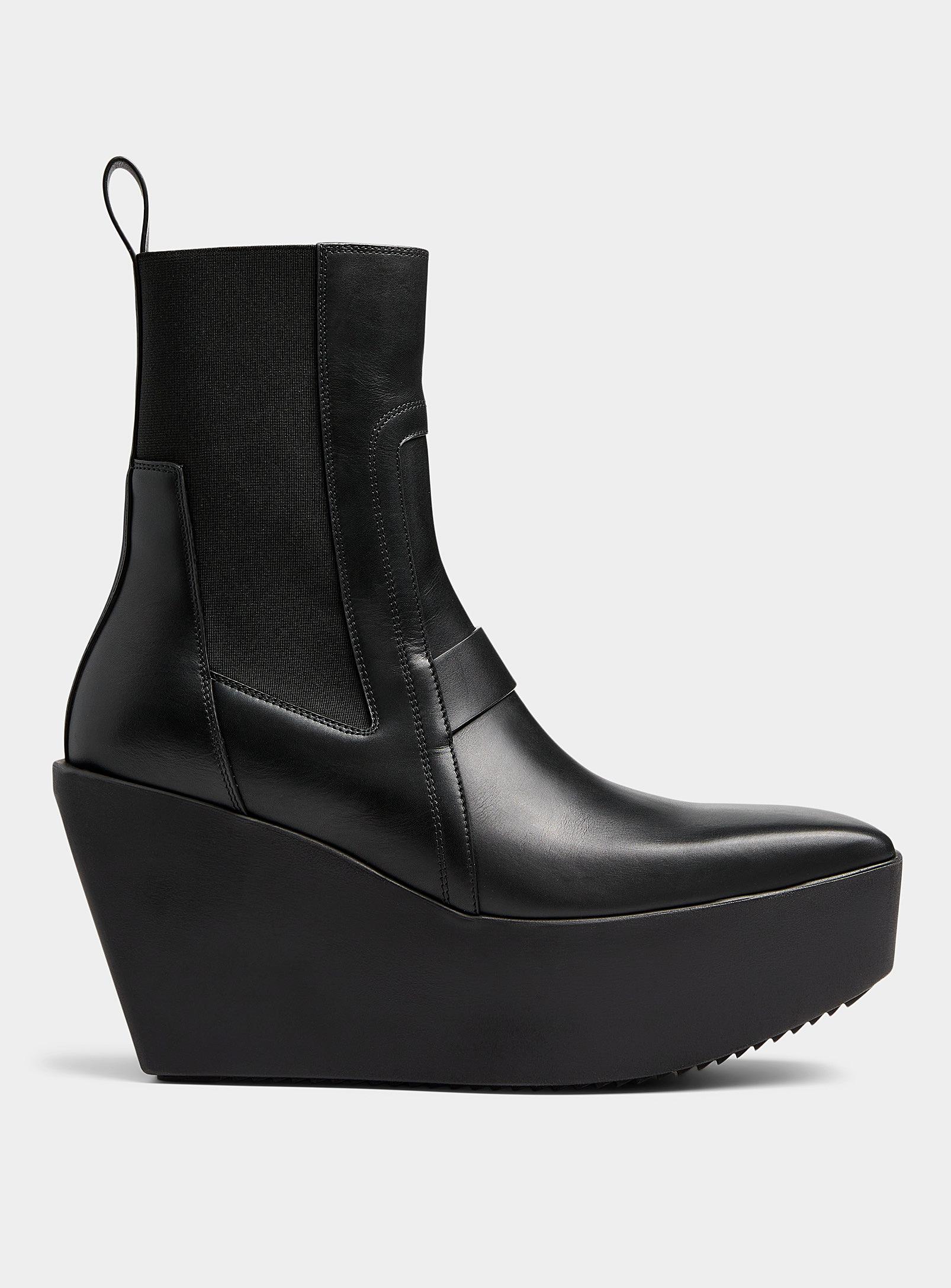 Rick Owens Sliver Platform Beatle Boots Men in Black for Men Rick Owens Sliver Platform Beatle Boots Men in Black for Men