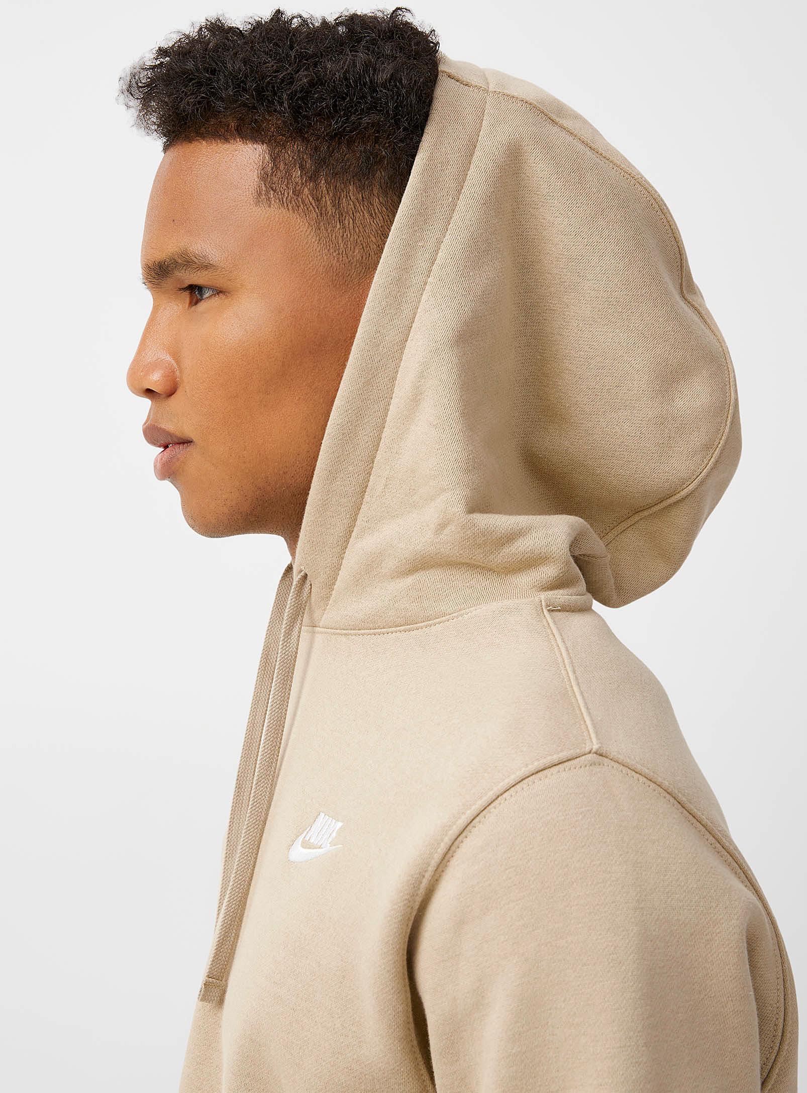 Nike Embroidered Swoosh Hoodie in Natural for Men | Lyst