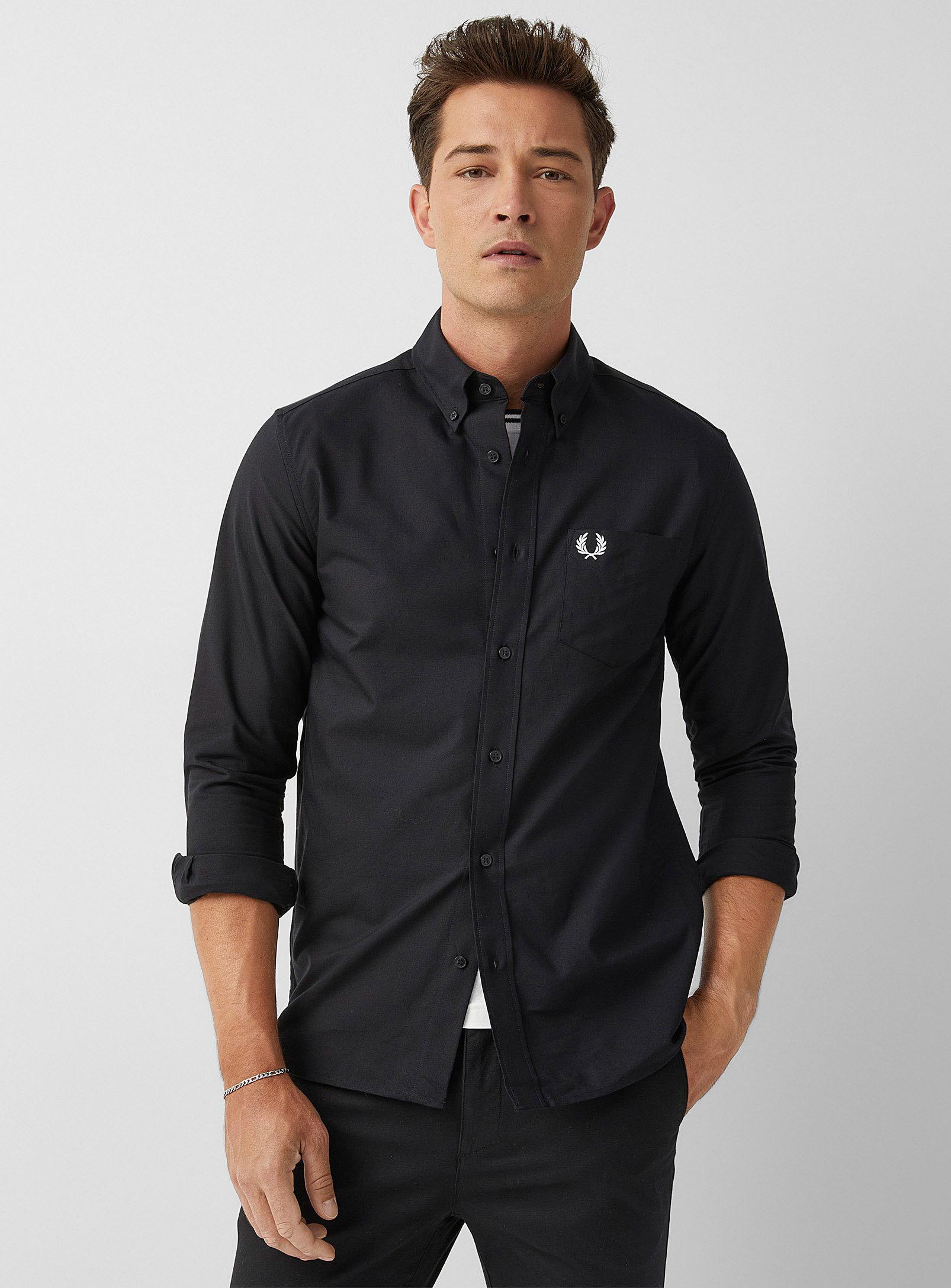 Fred Perry Perry Oxford Shirt in Black for Men | Lyst