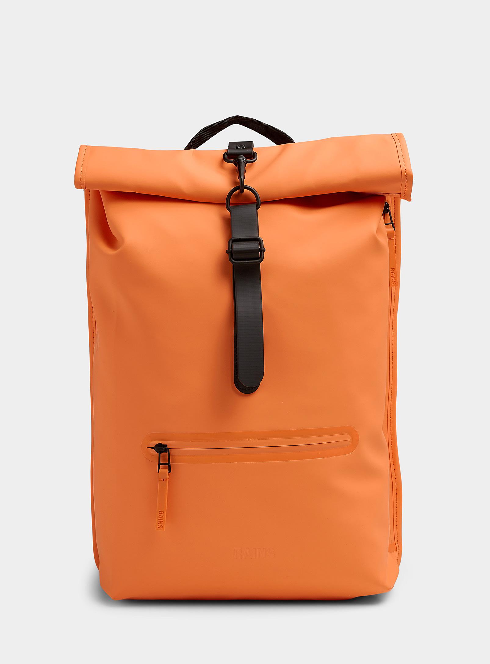 Rains Cantaloupe Rolltop Backpack in Orange for Men | Lyst