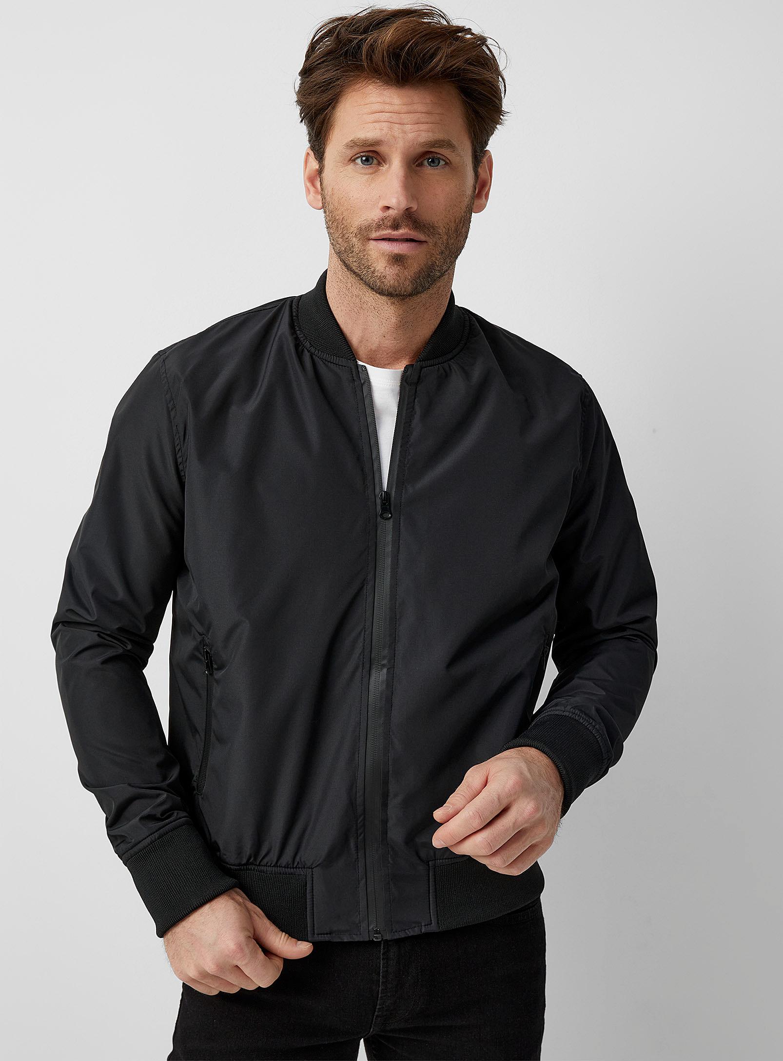 Point Zero Shiny Bomber Jacket in Black for Men | Lyst