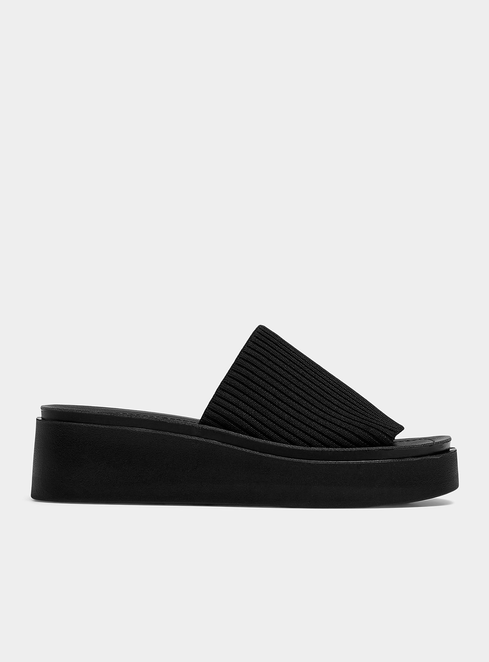 Steve Madden Balanced Platform Slides Women in Black | Lyst