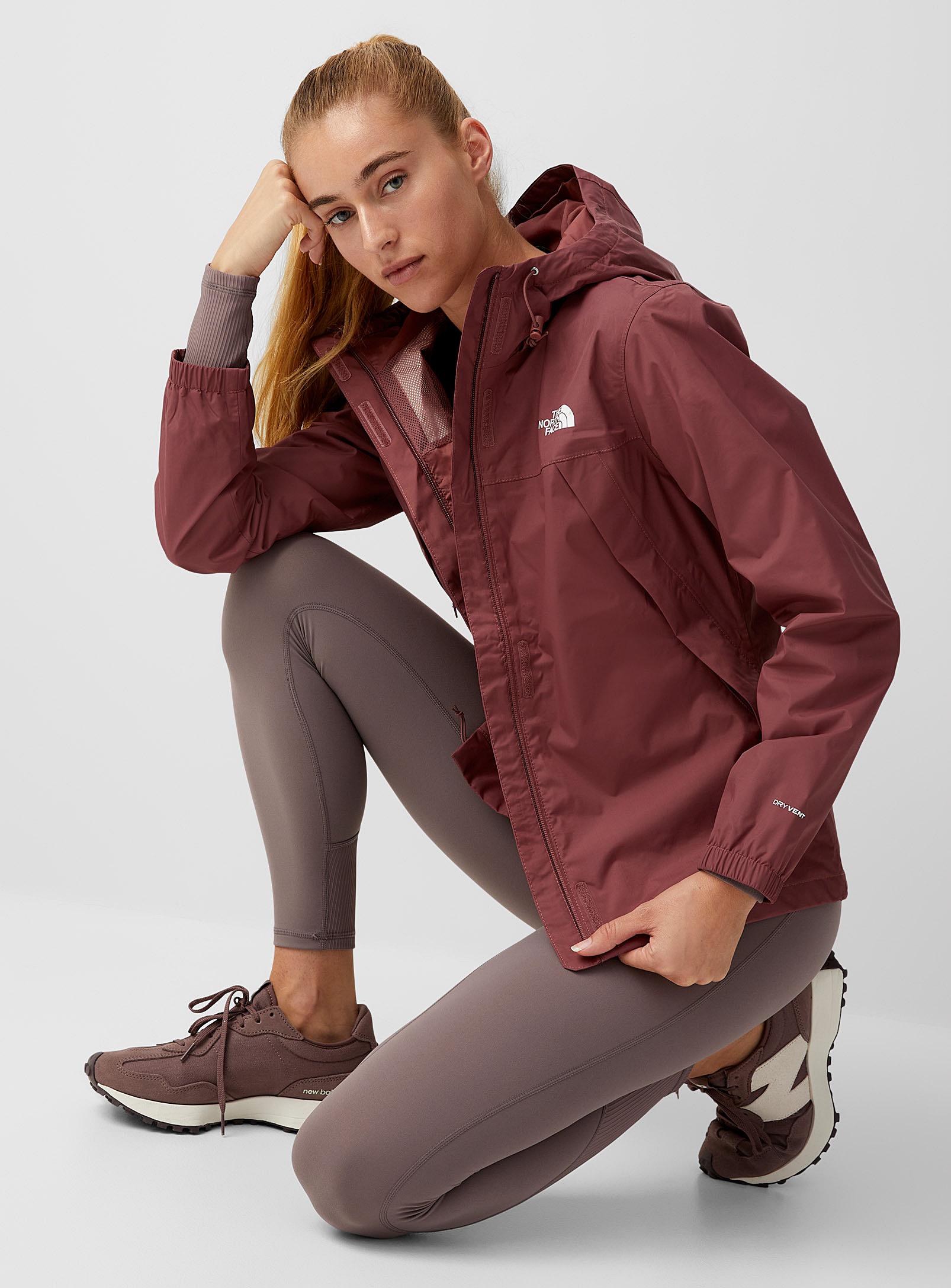 North face top red raincoat