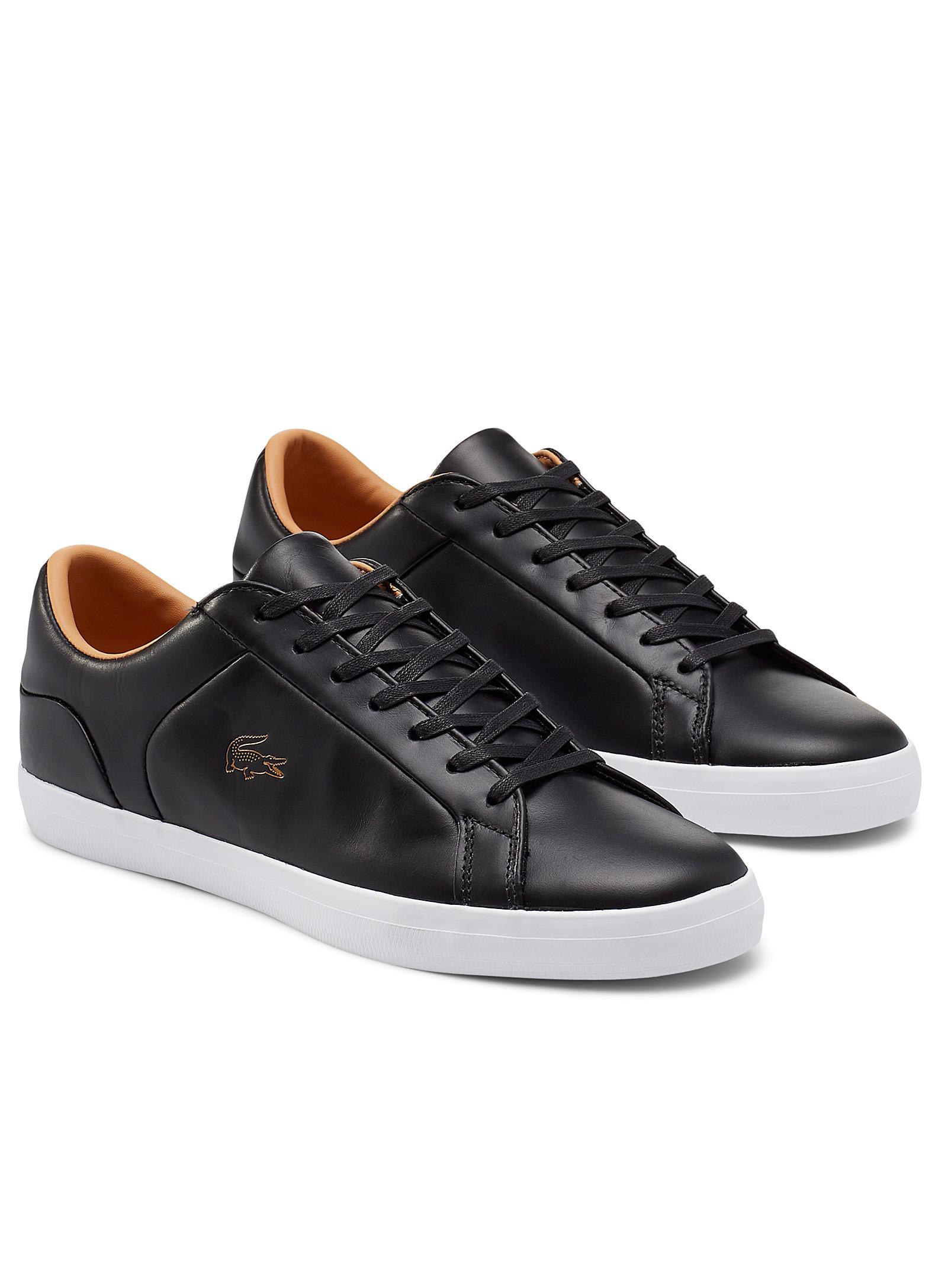 NEW Lacoste Men's Lerond Fashion Lace Up Casual Sneakers Fashion Leather Shoes 