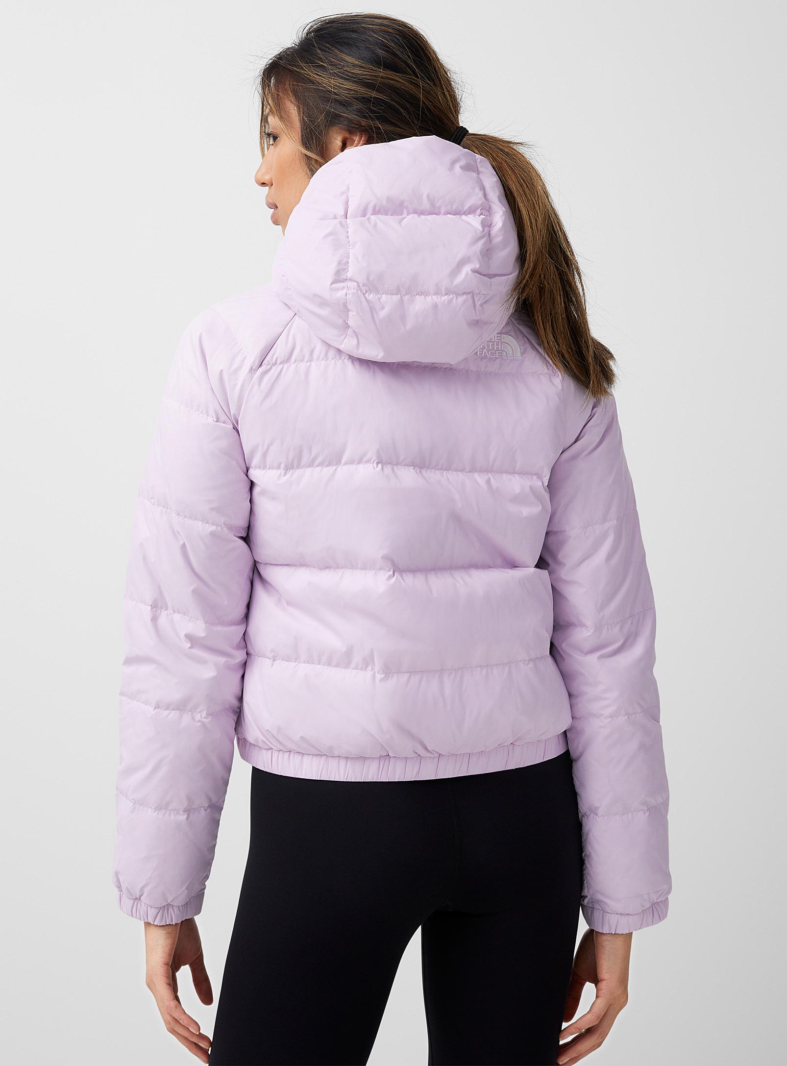 The North Face Hydrenalite Cropped Hooded Puffer Jacket in Purple