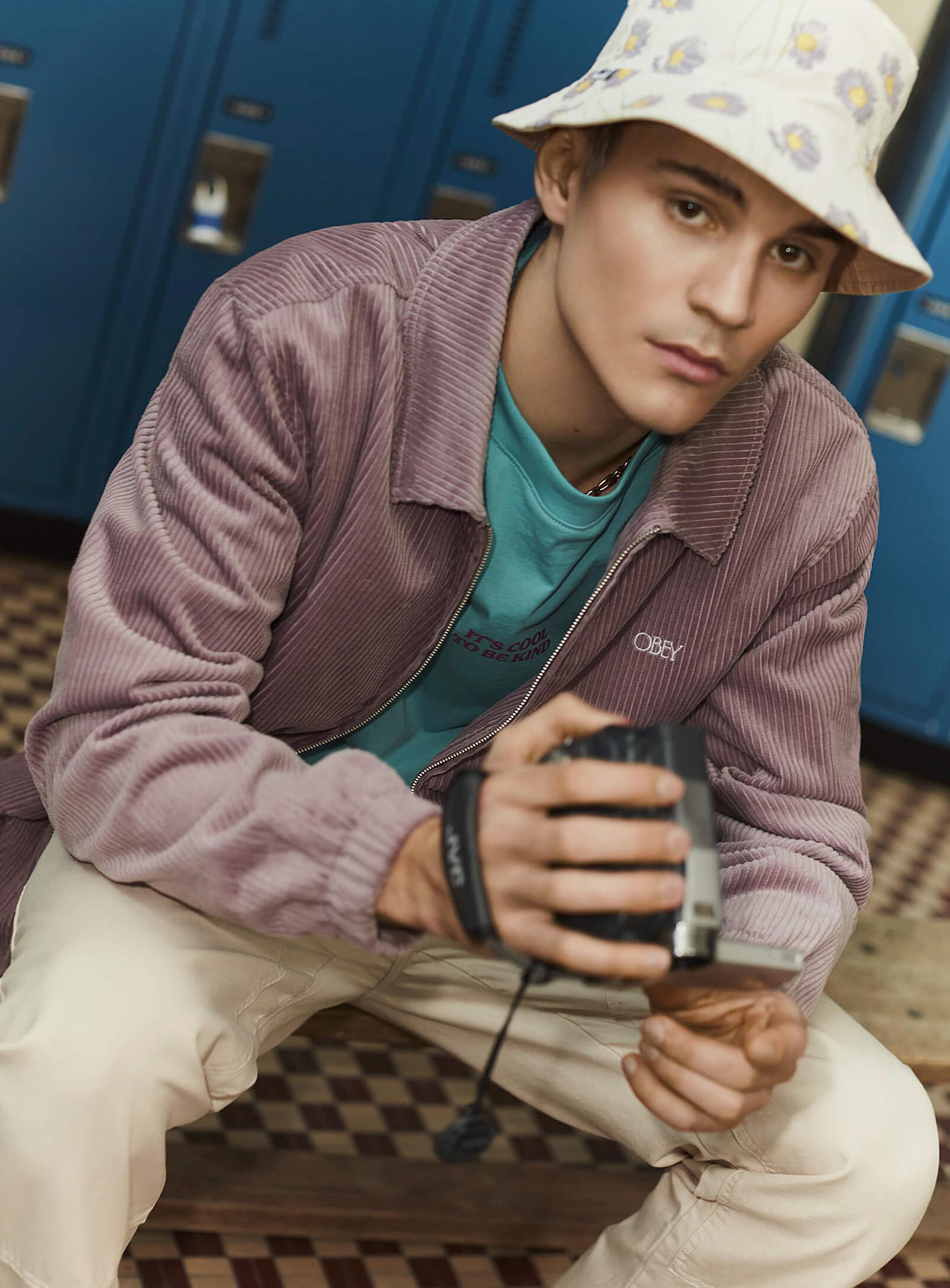 Obey Lilac Corduroy Dibbs Jacket in 