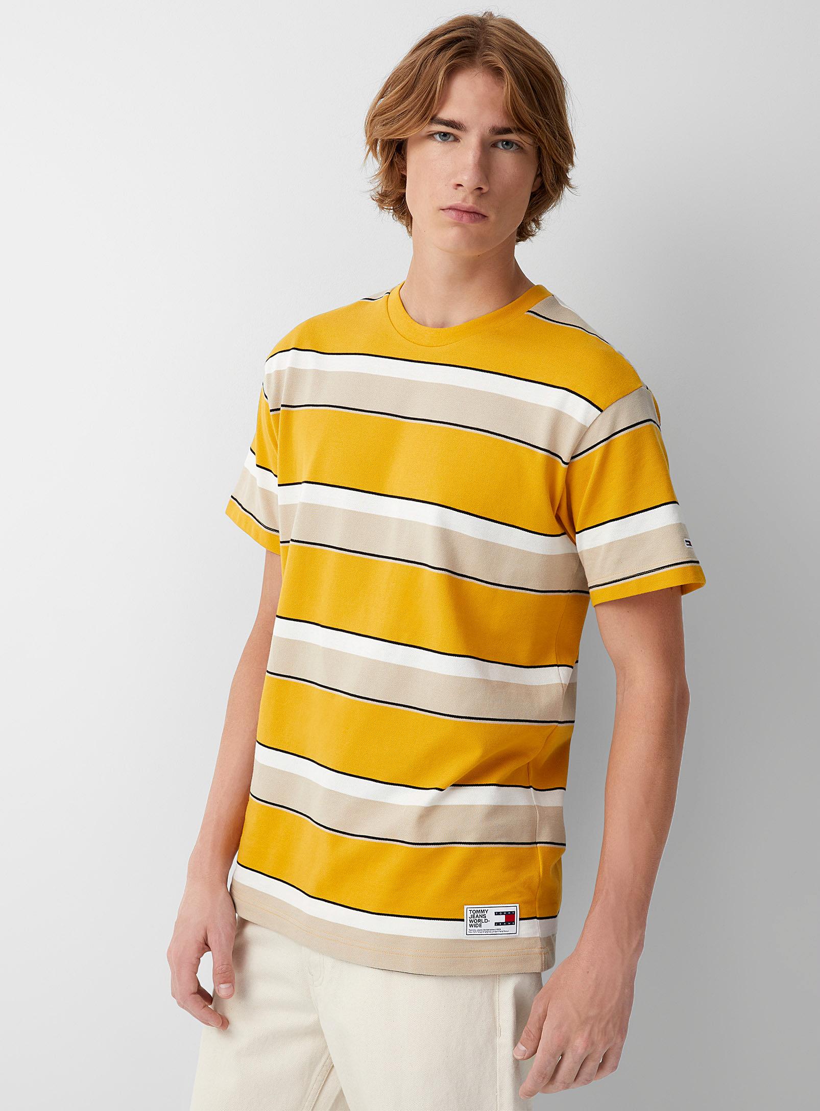 Tommy Hilfiger Mixed Stripe Piqué T in Yellow for Men | Lyst