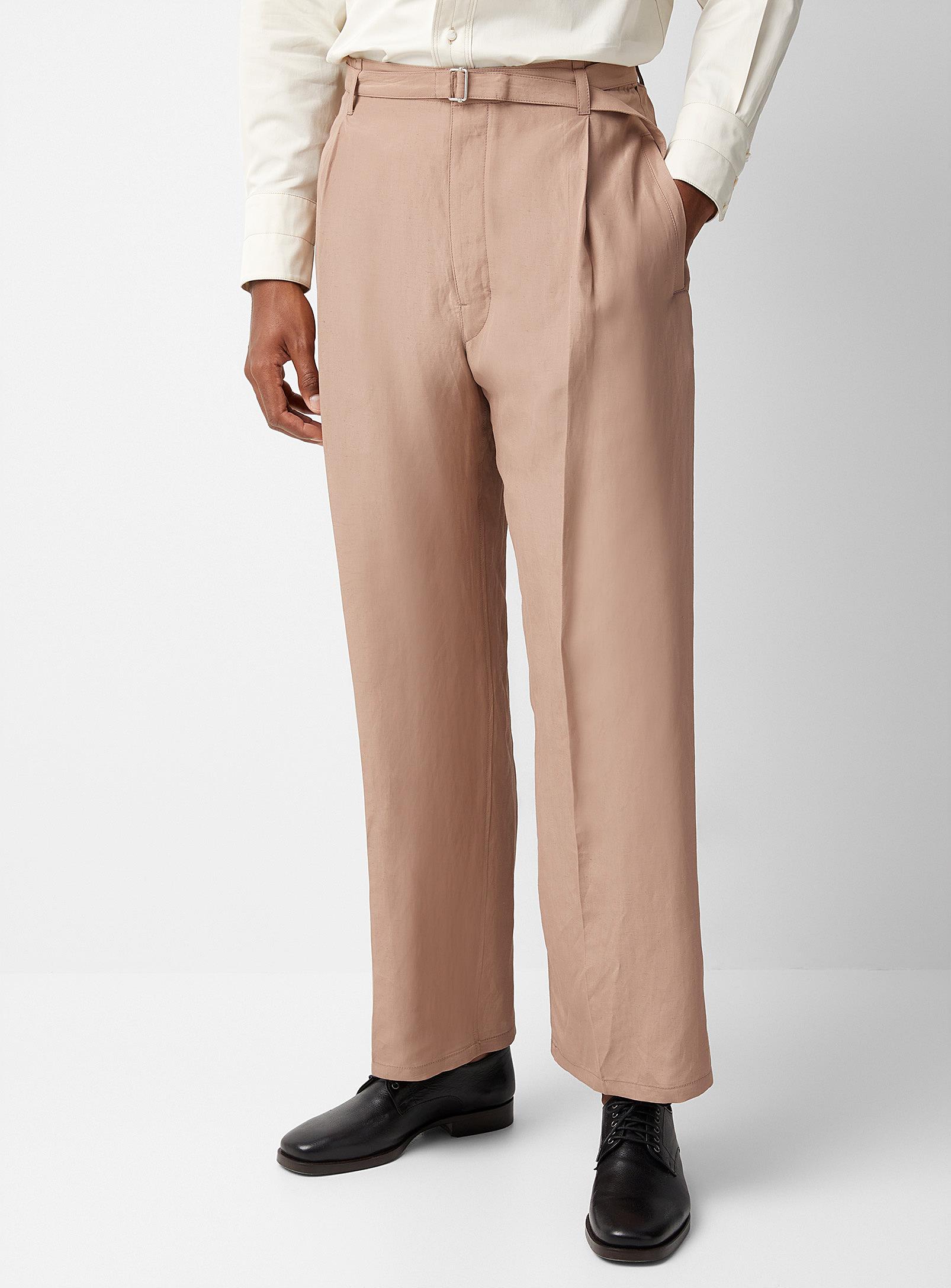 Lemaire Flowy Belted Pant in White for Men | Lyst