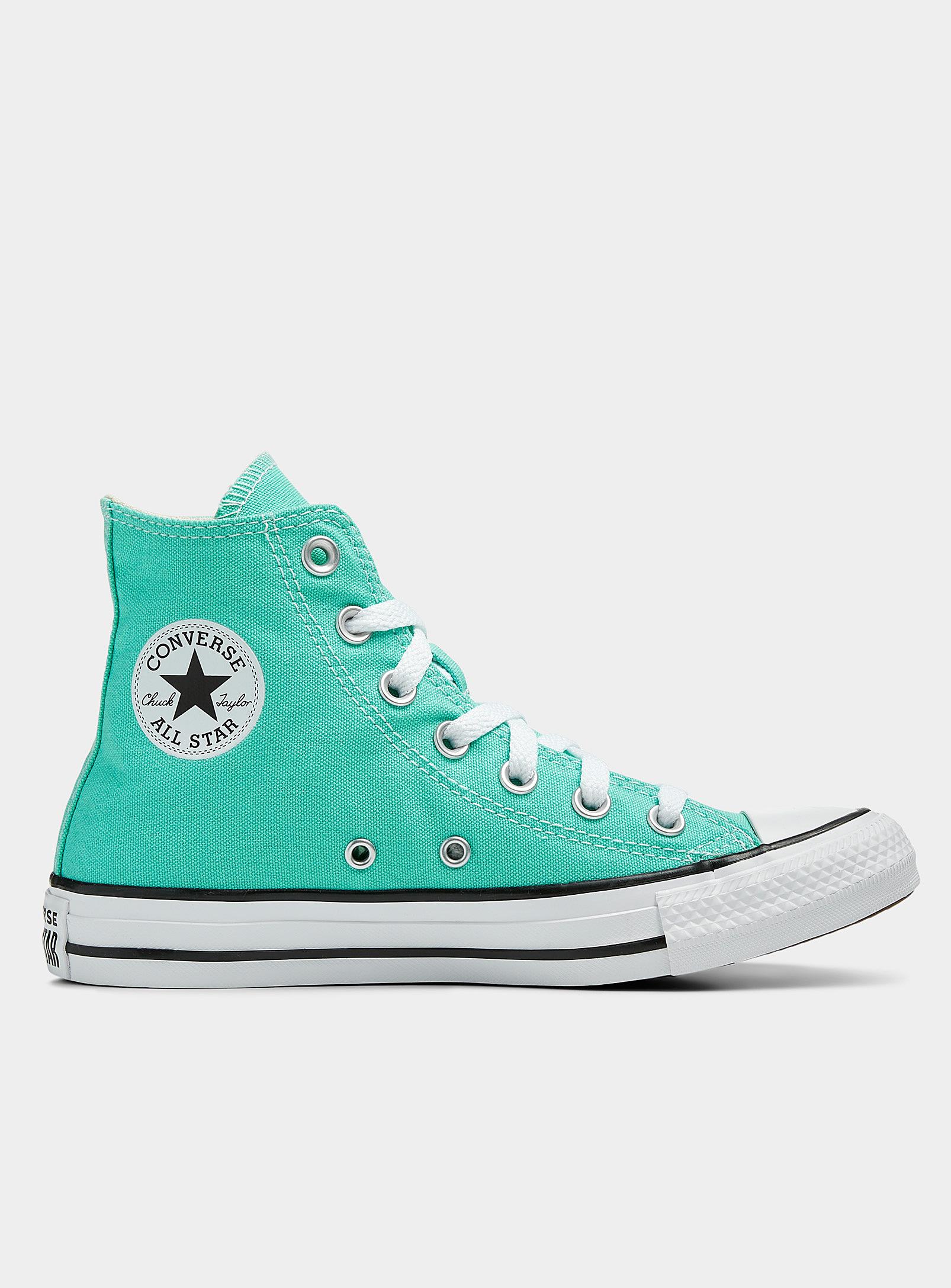 Converse Chuck Taylor All Star High Teal Sneakers in | Lyst