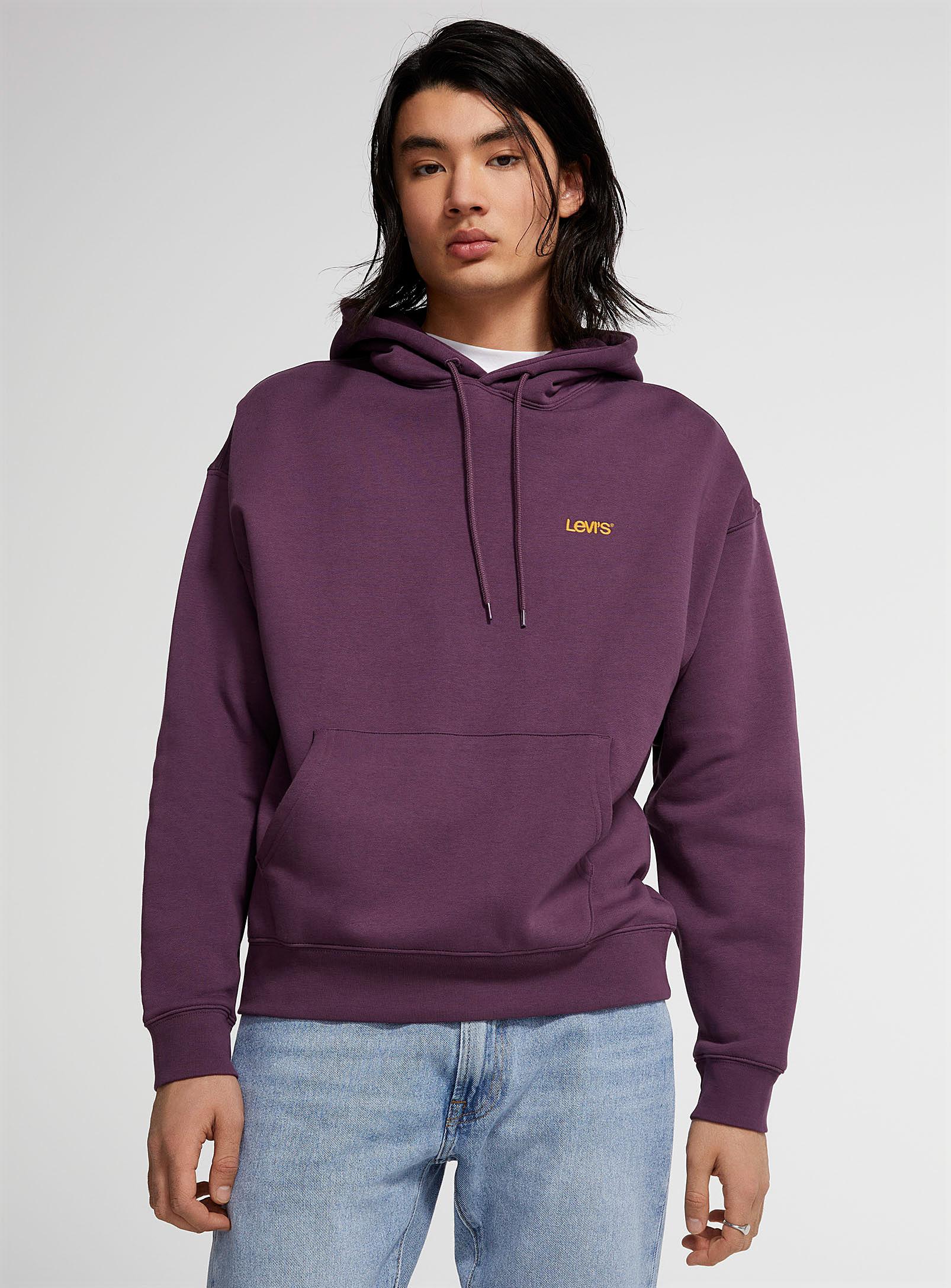 Levi's Embroidered Logo Aubergine Hoodie in Purple for Men | Lyst
