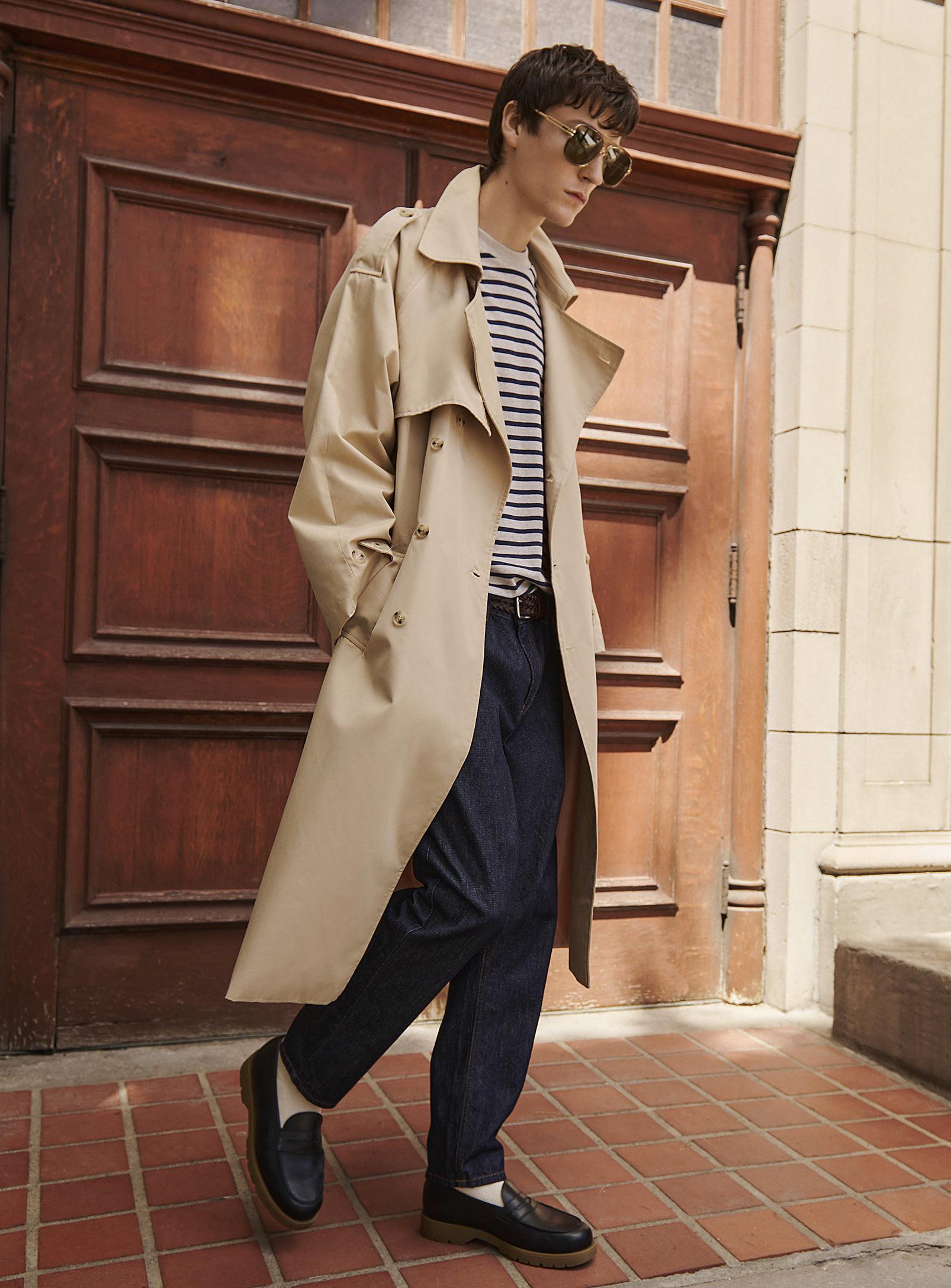 Le 31 Oversized Long Belted Trench Coat in Natural for Men | Lyst