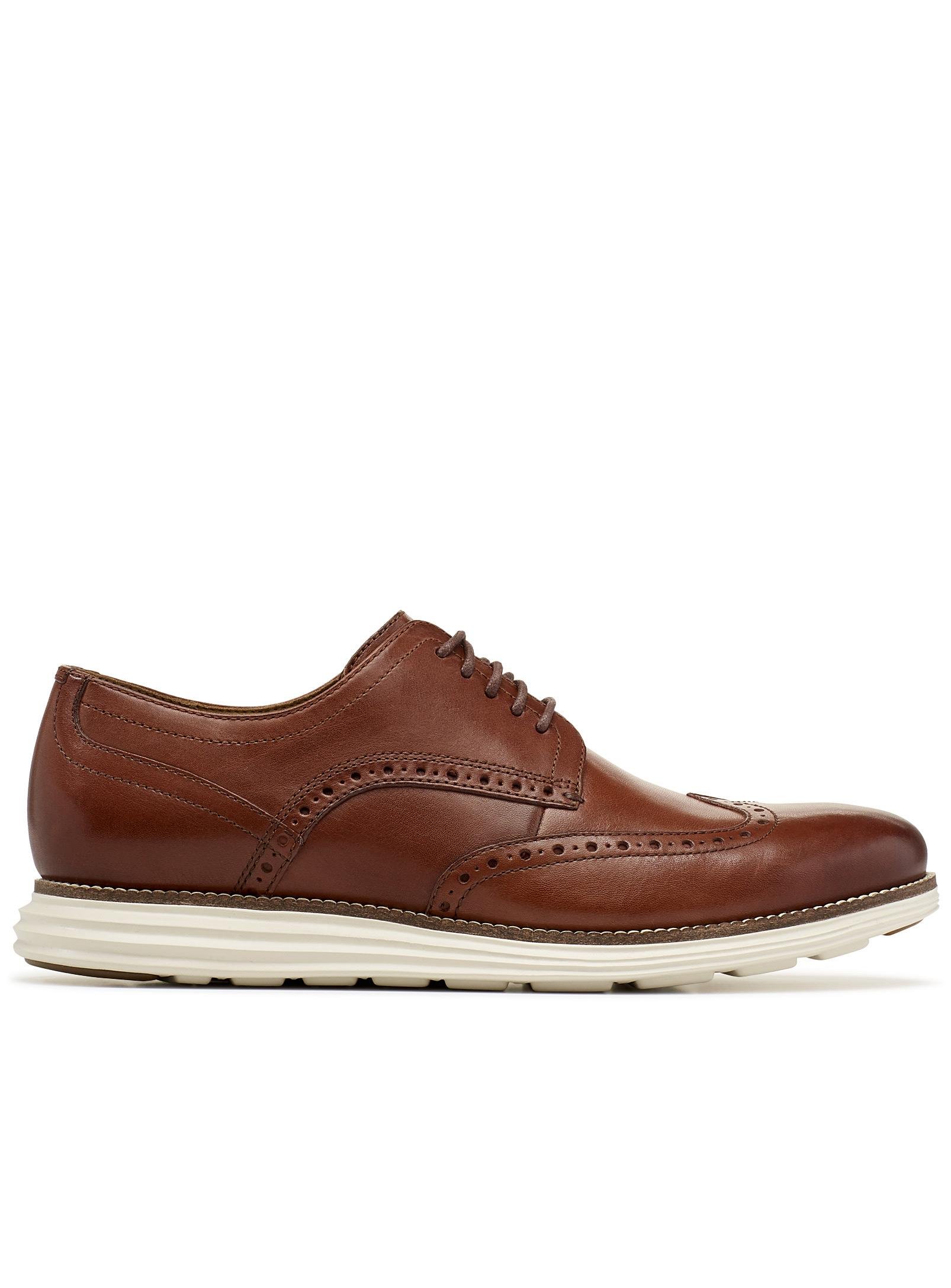 Cole Haan Leather Originalgrand Wingtip Shoes in Brown for Men - Lyst