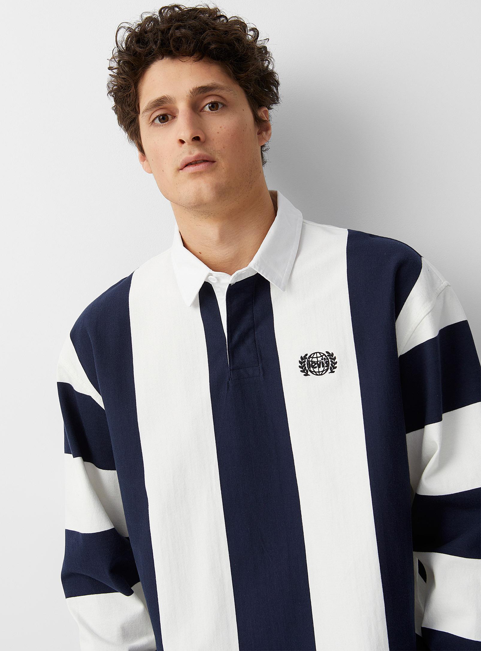 Levi's Mixed Stripe Rugby Polo in Blue for Men | Lyst