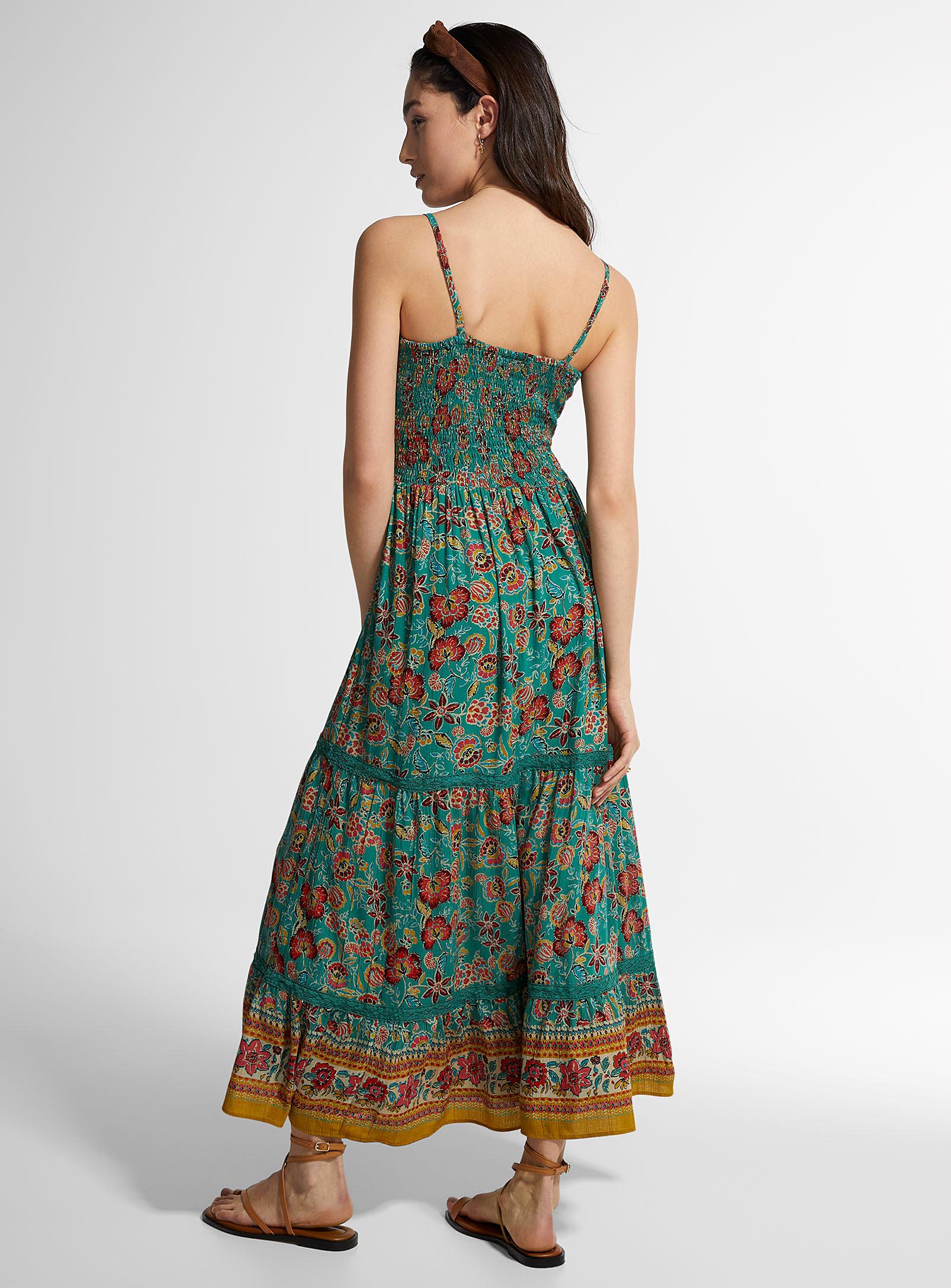 Icône Floral Fantasy Maxi Dress in Green | Lyst