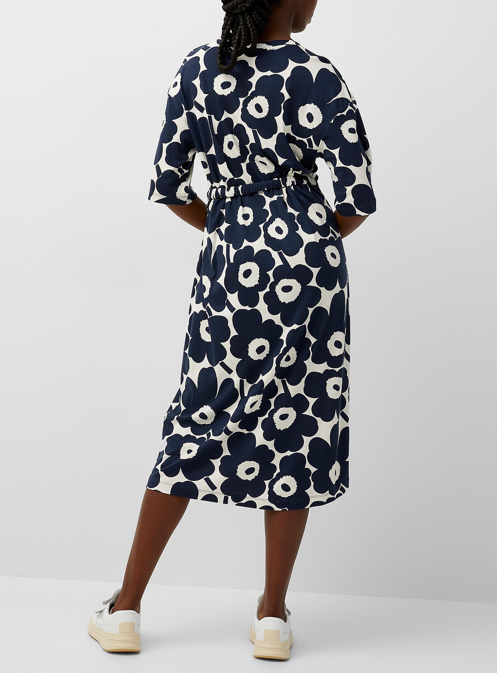 Marimekko black best sale and white dress