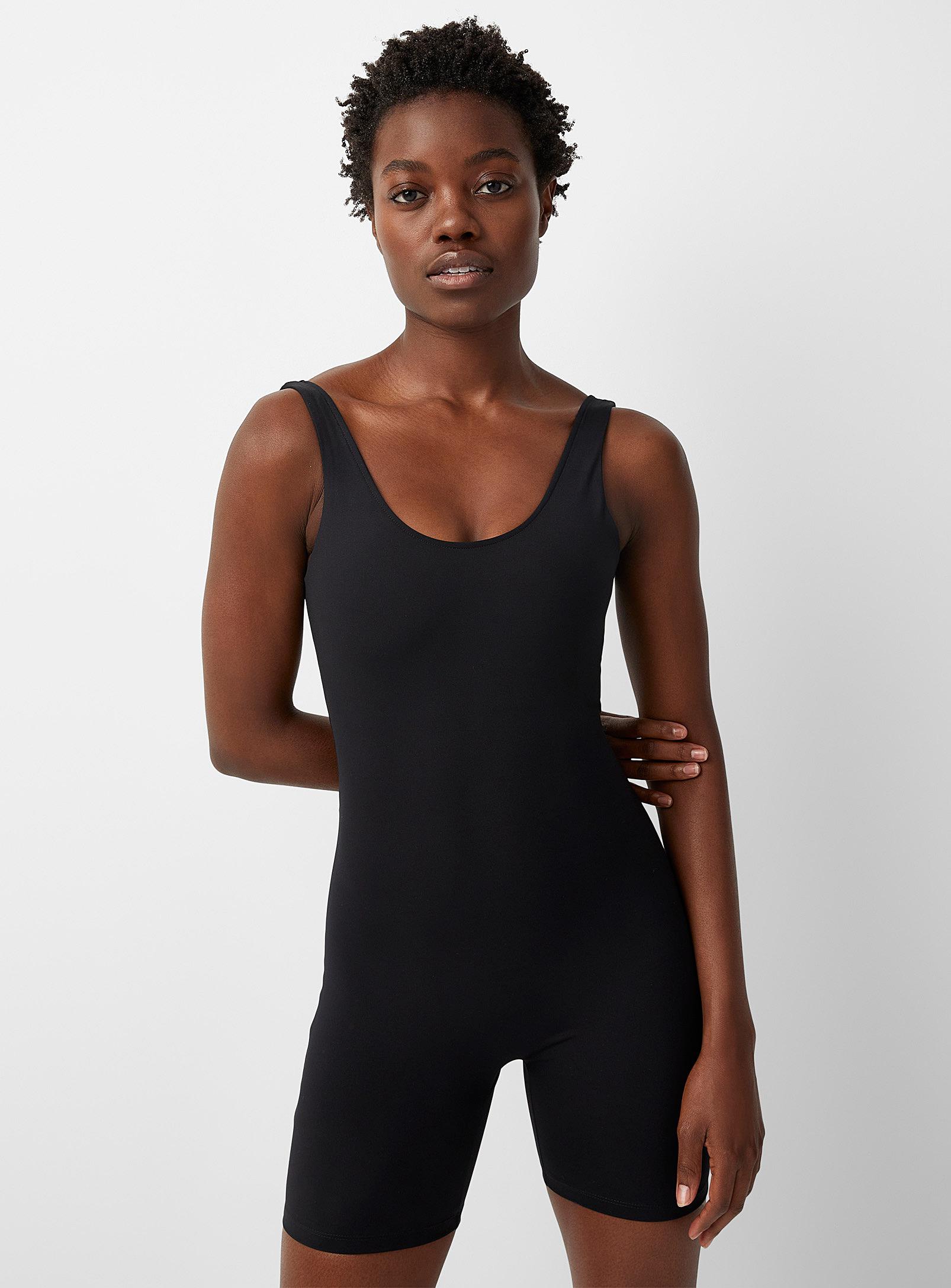 GIRLFRIEND COLLECTIVE Scoop Back Cycling Short Bodysuit in Black | Lyst