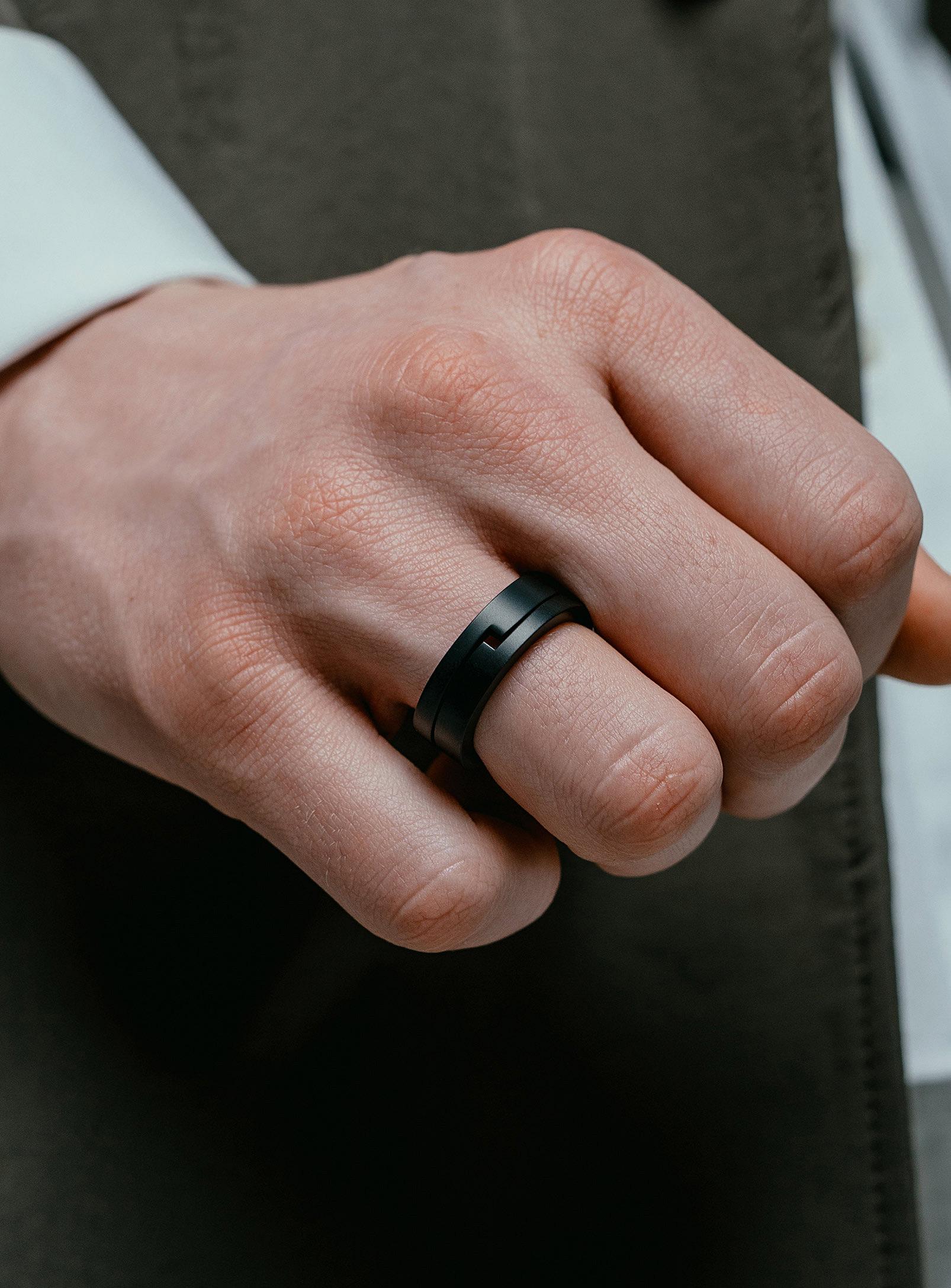 Vitaly Gridlock Rings in Black for Men | Lyst