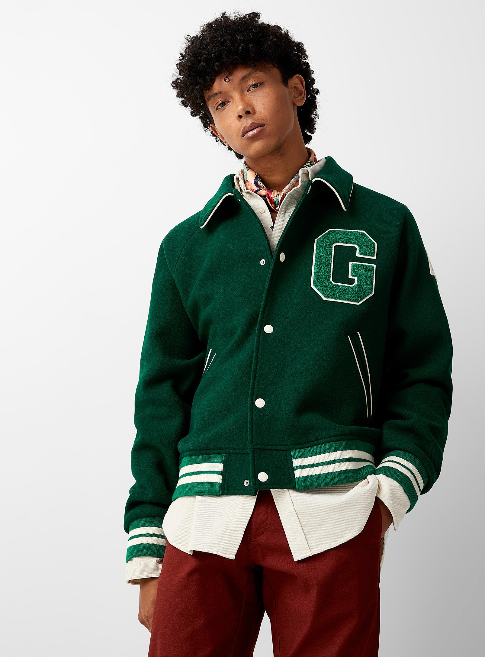 GANT Deep Green Varsity Jacket for Men | Lyst