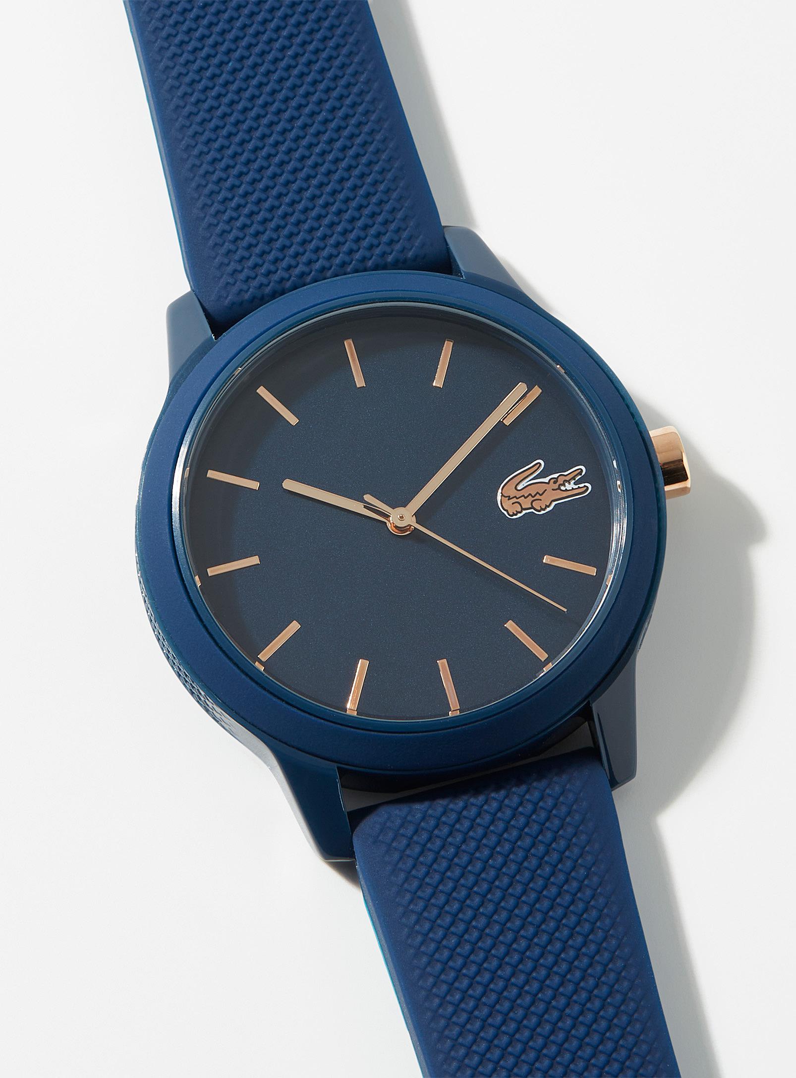 Lacoste Navy Blue Silicone Band Watch | Lyst