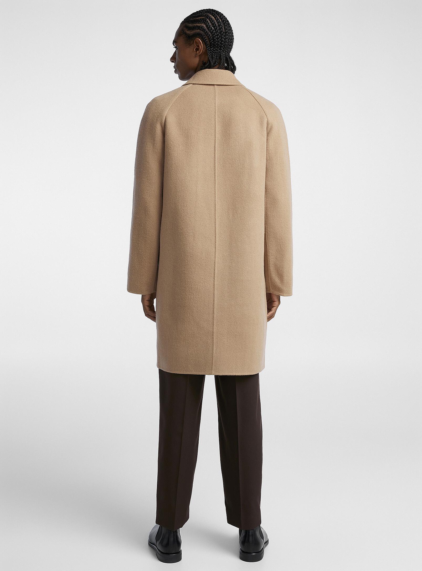 Paul Smith Trimmed Camel Wool Coat in Natural for Men Lyst