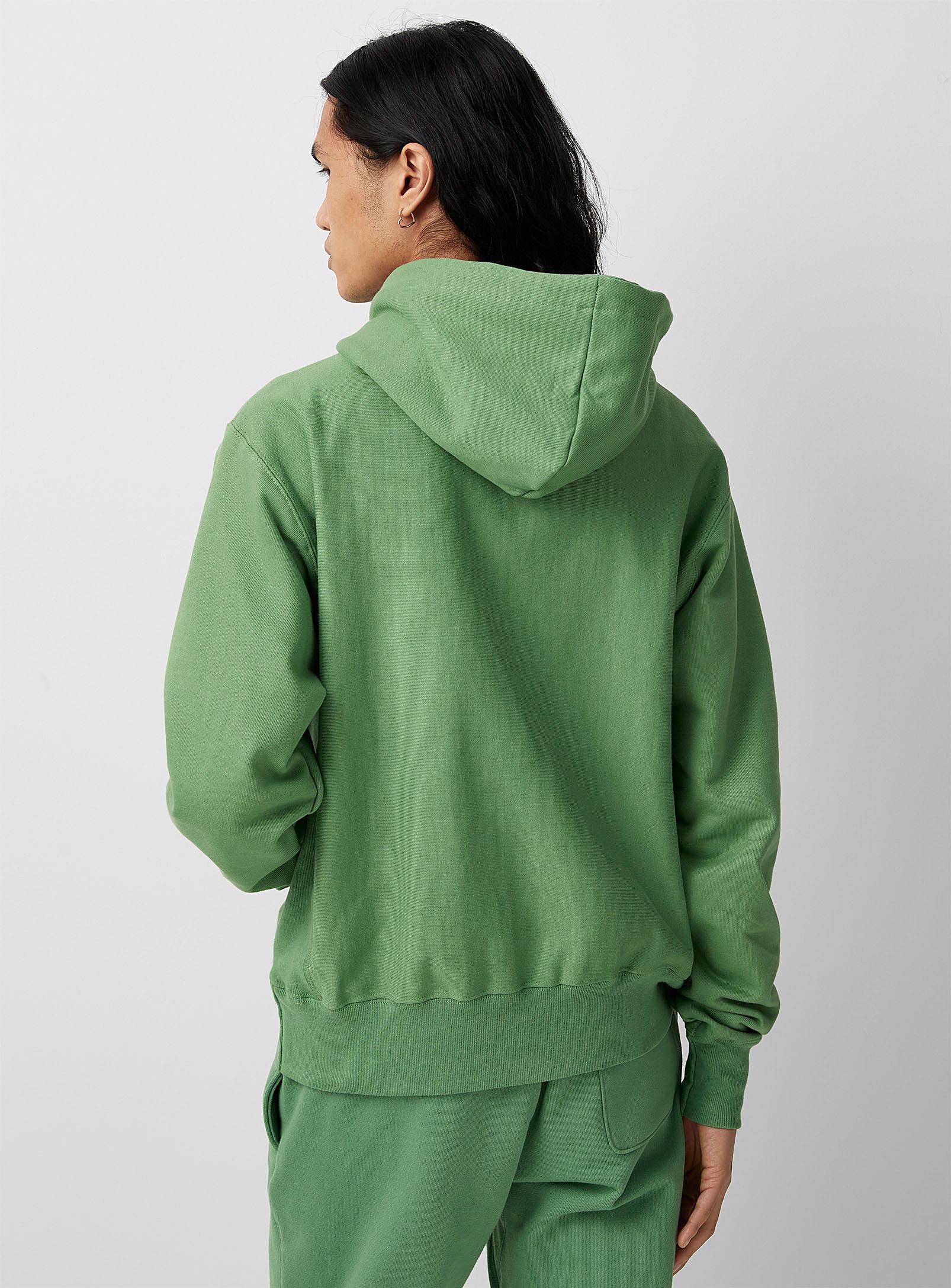 Champion C Logo Reverse Weave Hoodie in Green for Men | Lyst