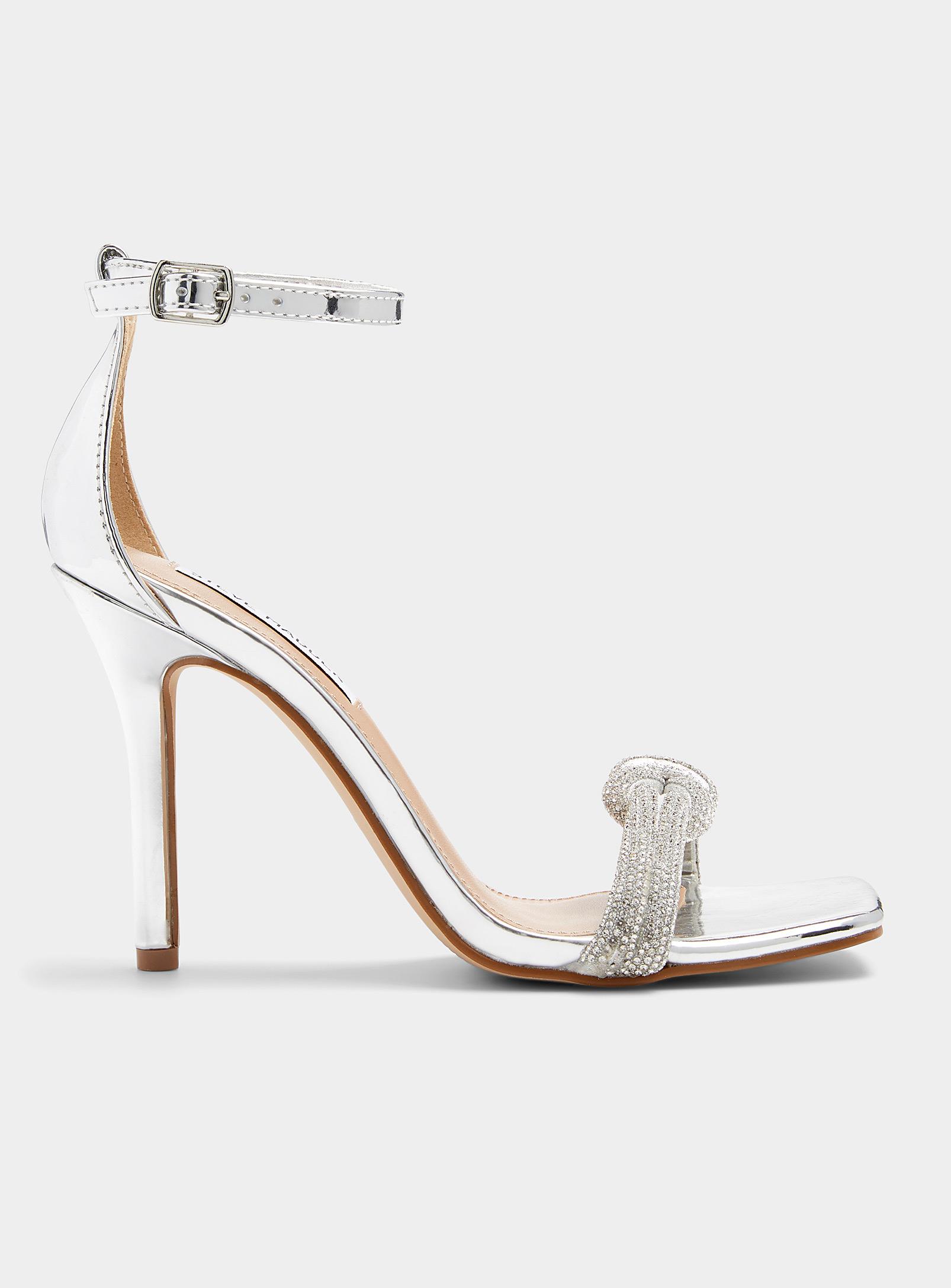 Steve Madden Crystals And Knot Heeled Sandals Women in White | Lyst Canada