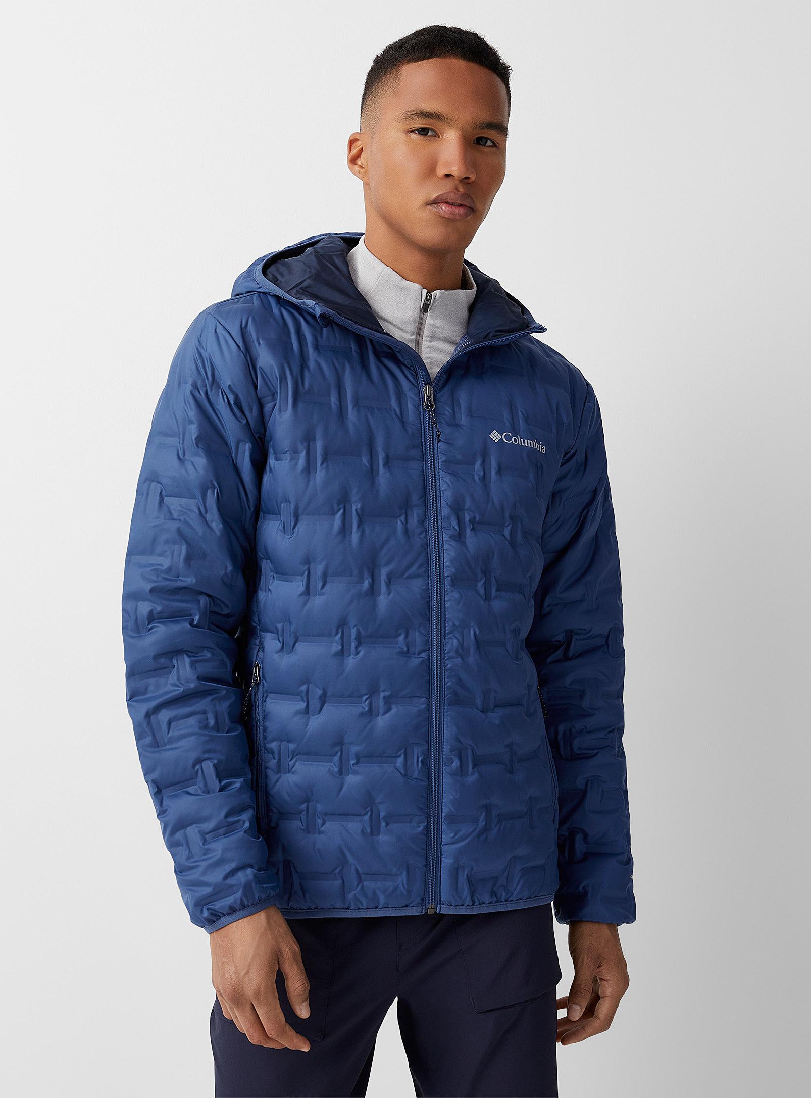 Columbia Goose Delta Ridge Hooded Quilted Jacket Regular Fit in Blue