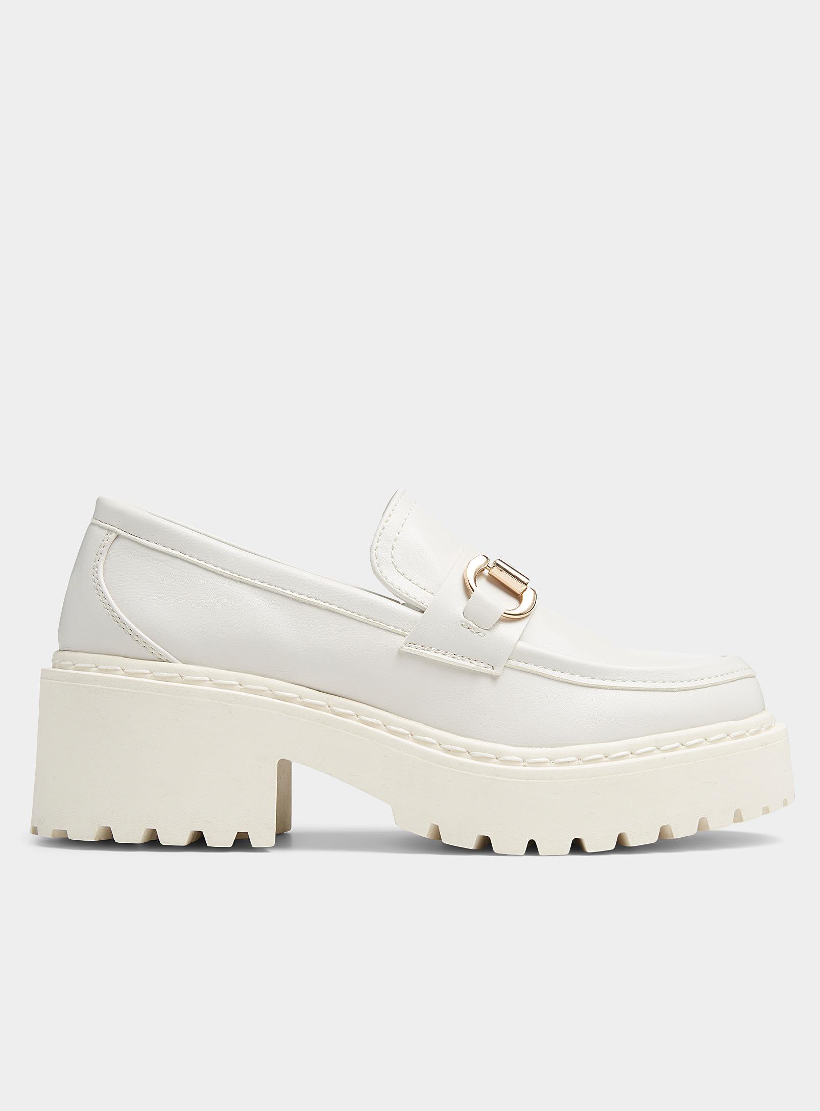 Steve Madden Approach Platform Loafers in White | Lyst