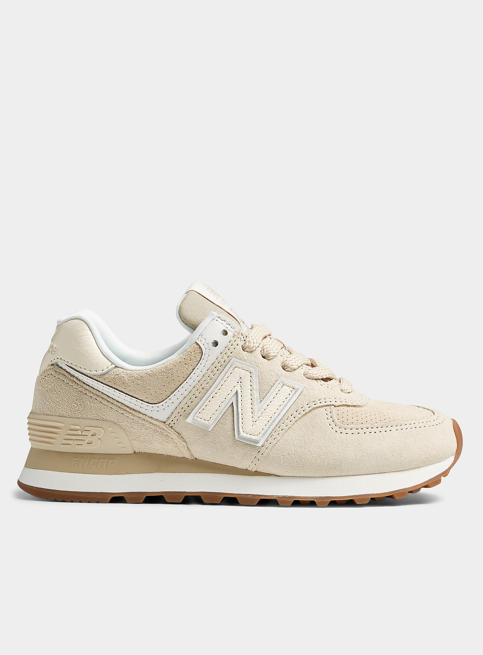 New Balance Beige 574 Sneakers in White Lyst