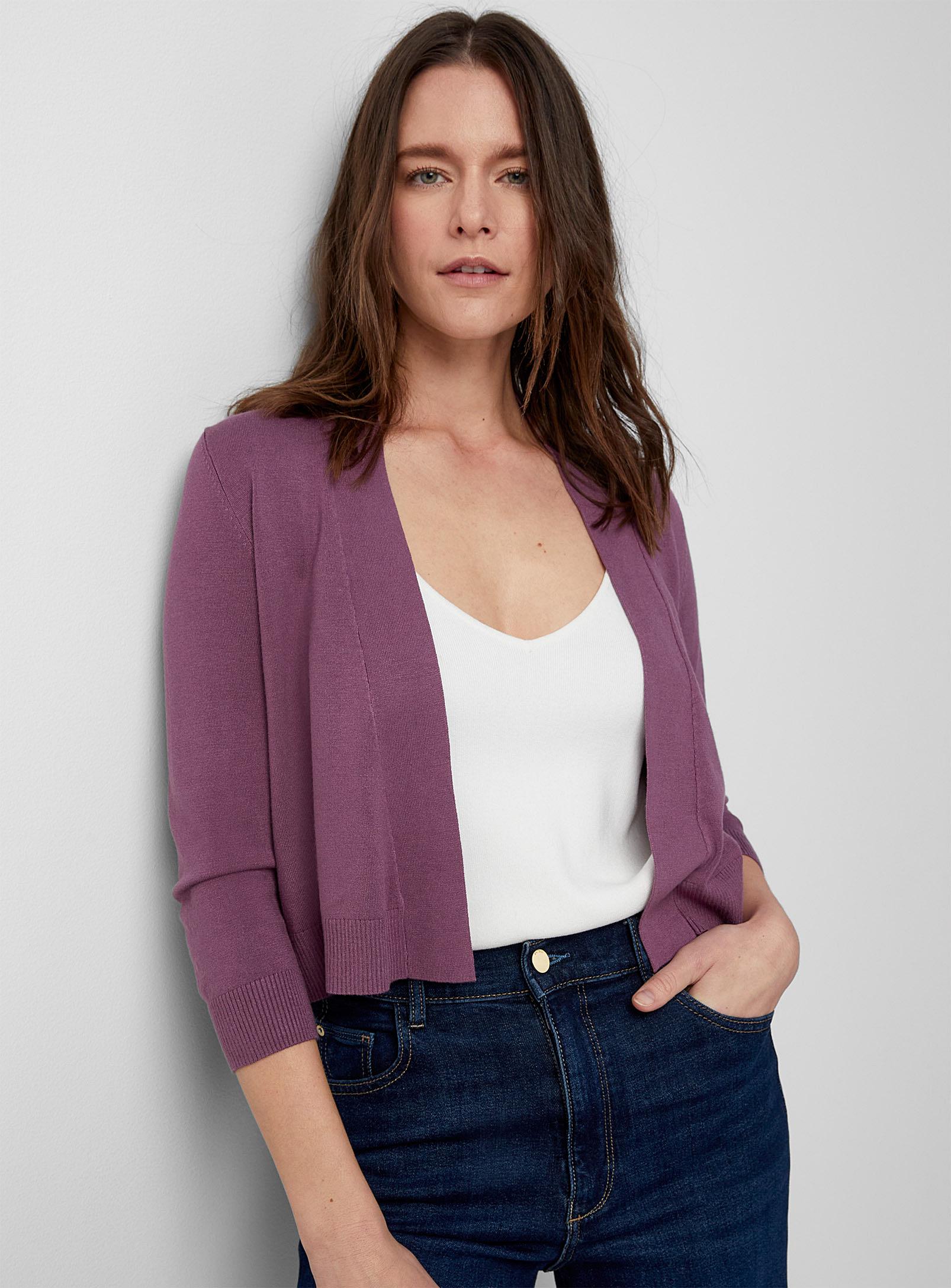 Contemporaine Fine Knit Bolero in Purple Lyst