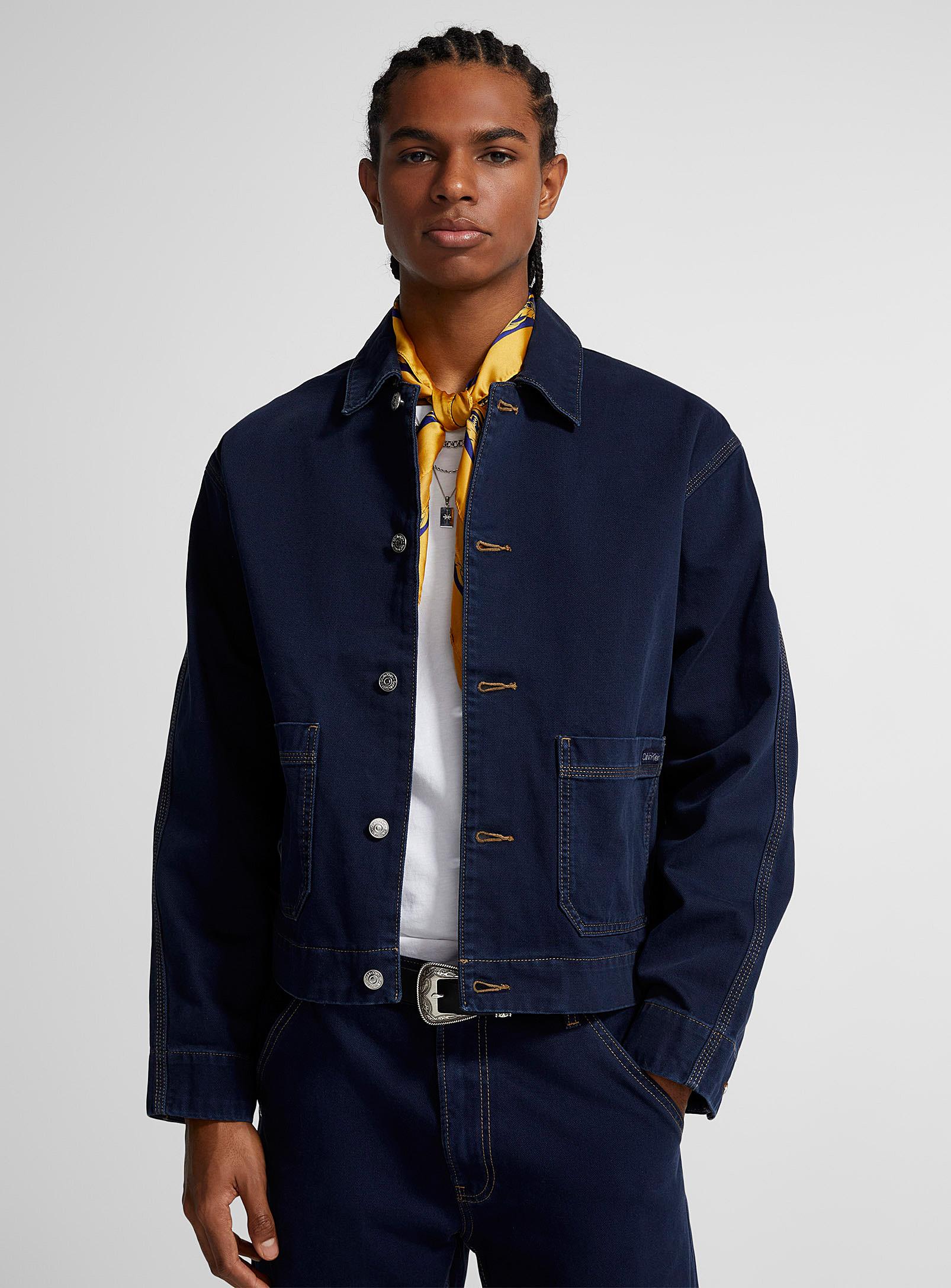 Calvin Klein Indigo Denim Workwear Jacket in Blue for Men