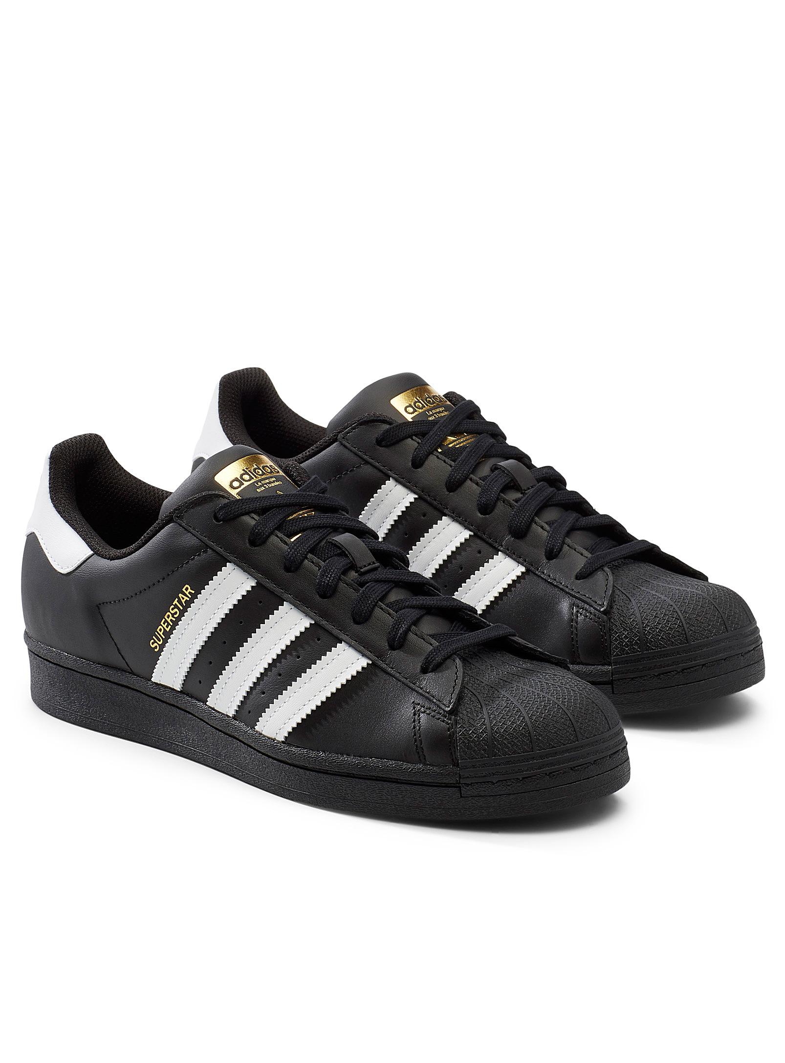 adidas Originals Leather Superstar Sneakers Men in Black for Men - Lyst