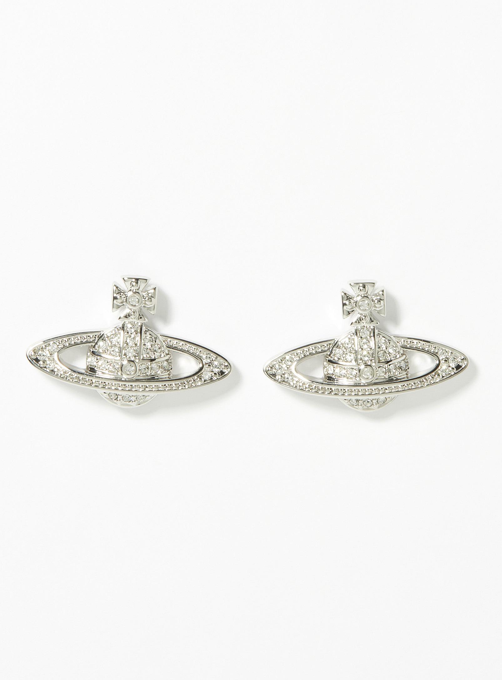 Vivienne Westwood Mini Bas Relief Earrings in White | Lyst
