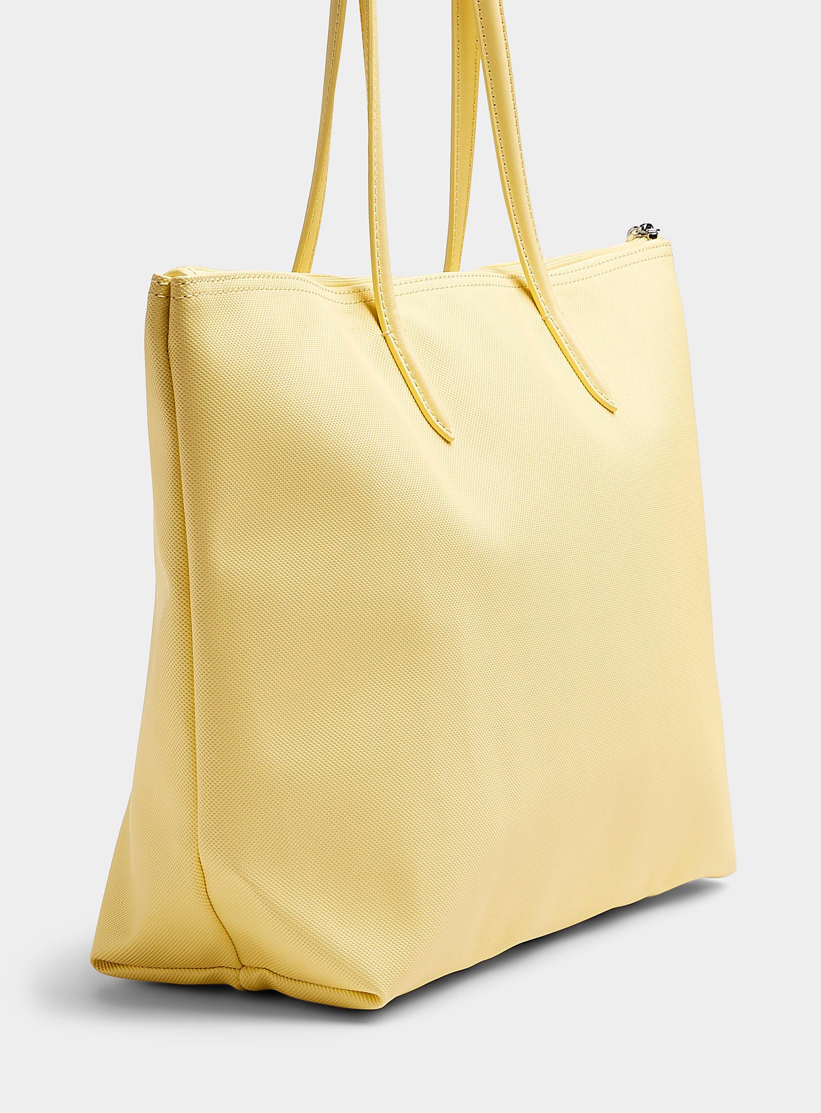 Lacoste Concept Zip Tote in Yellow Lyst