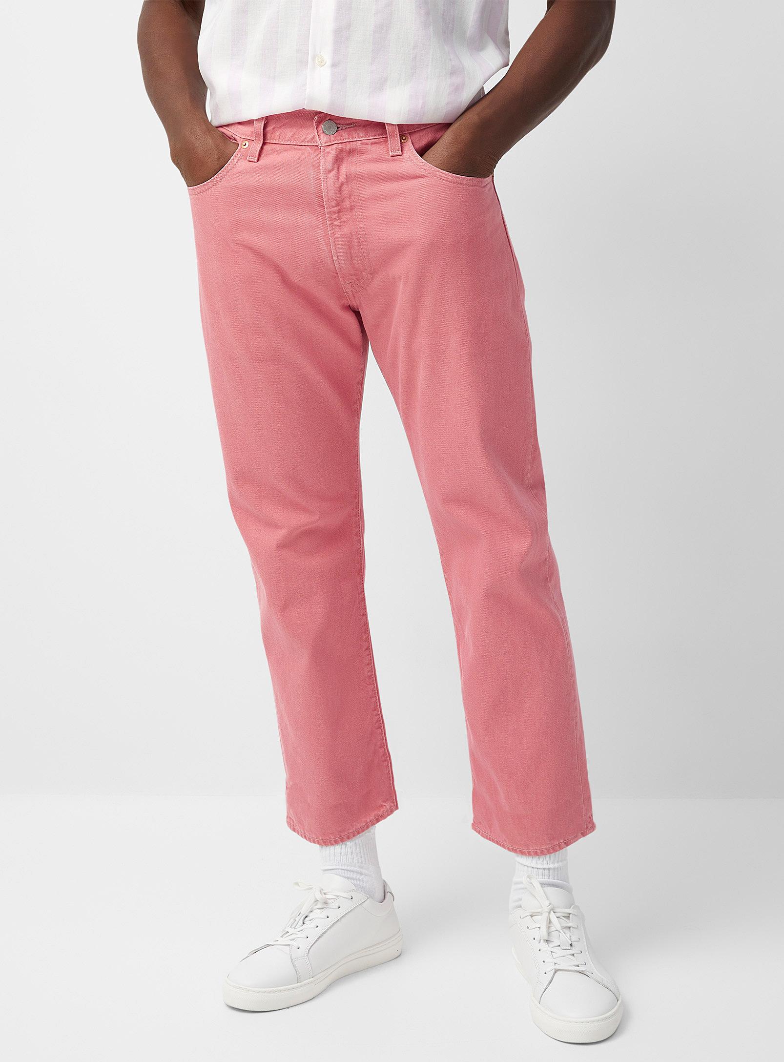 Levi's Pink Denim 551 Jean Straight Fit for Men | Lyst