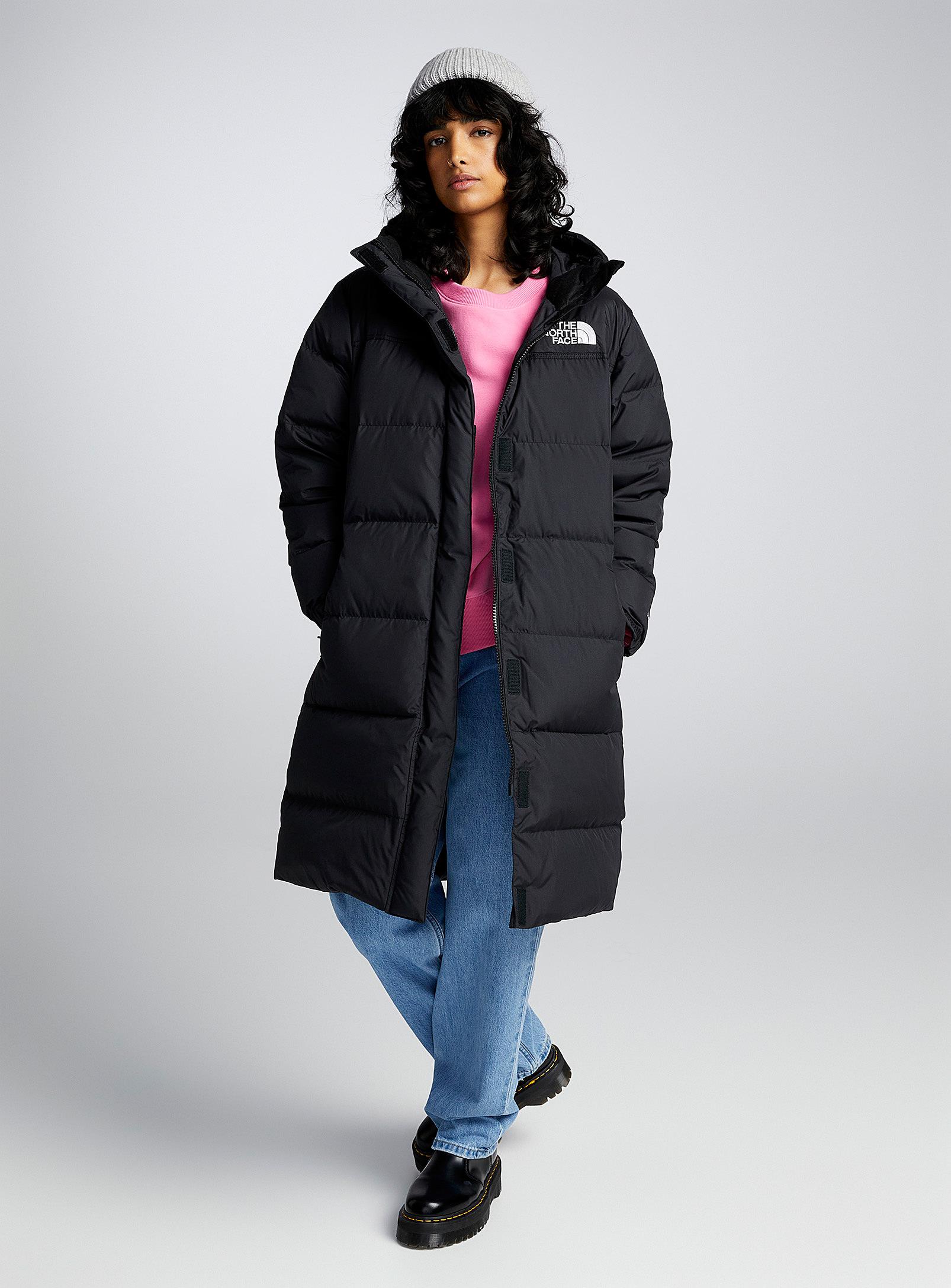 The North Face Nuptse Long Quilted Jacket in Blue | Lyst