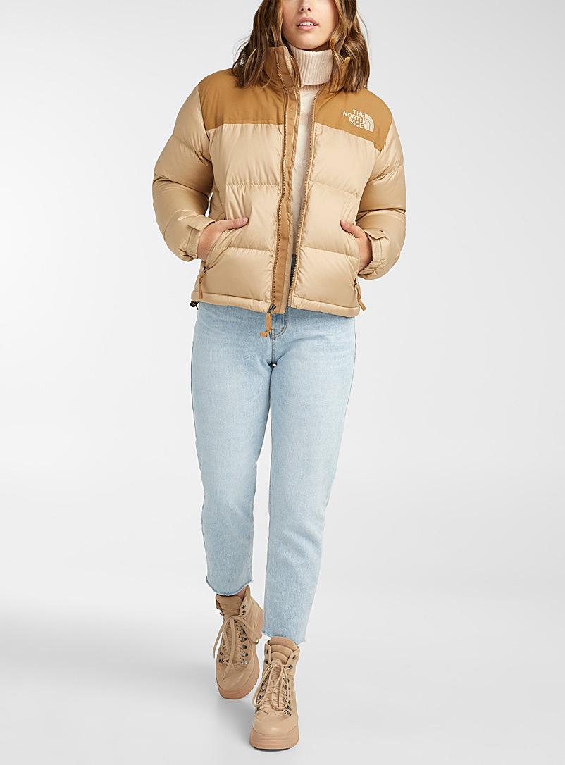 Eco Nuptse Down Jacket in Light Brown 