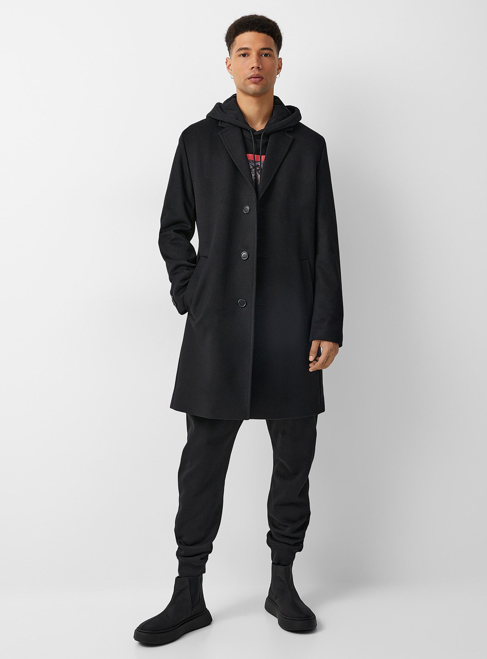 HUGO Malte Overcoat in Black for Men Lyst