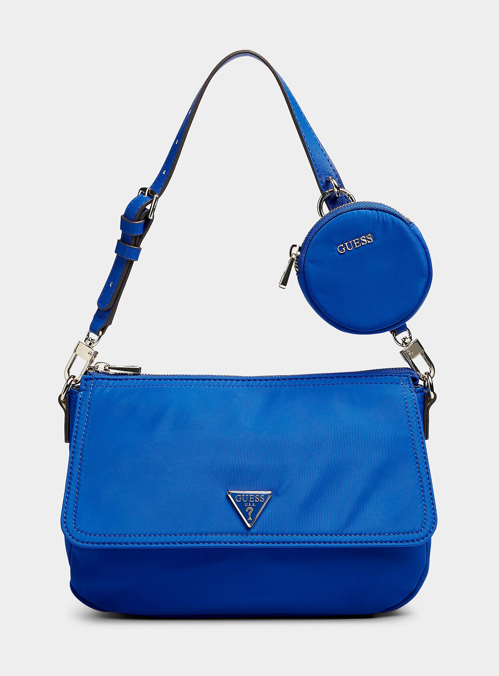 Guess Gemma Eco Baguette Bag in Blue | Lyst