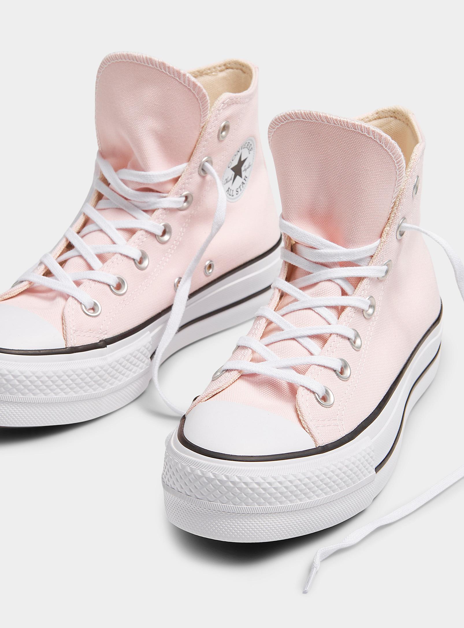 Converse Chuck Taylor All Star Lift Powder Pink Platform Sneakers Women in Natural | Lyst