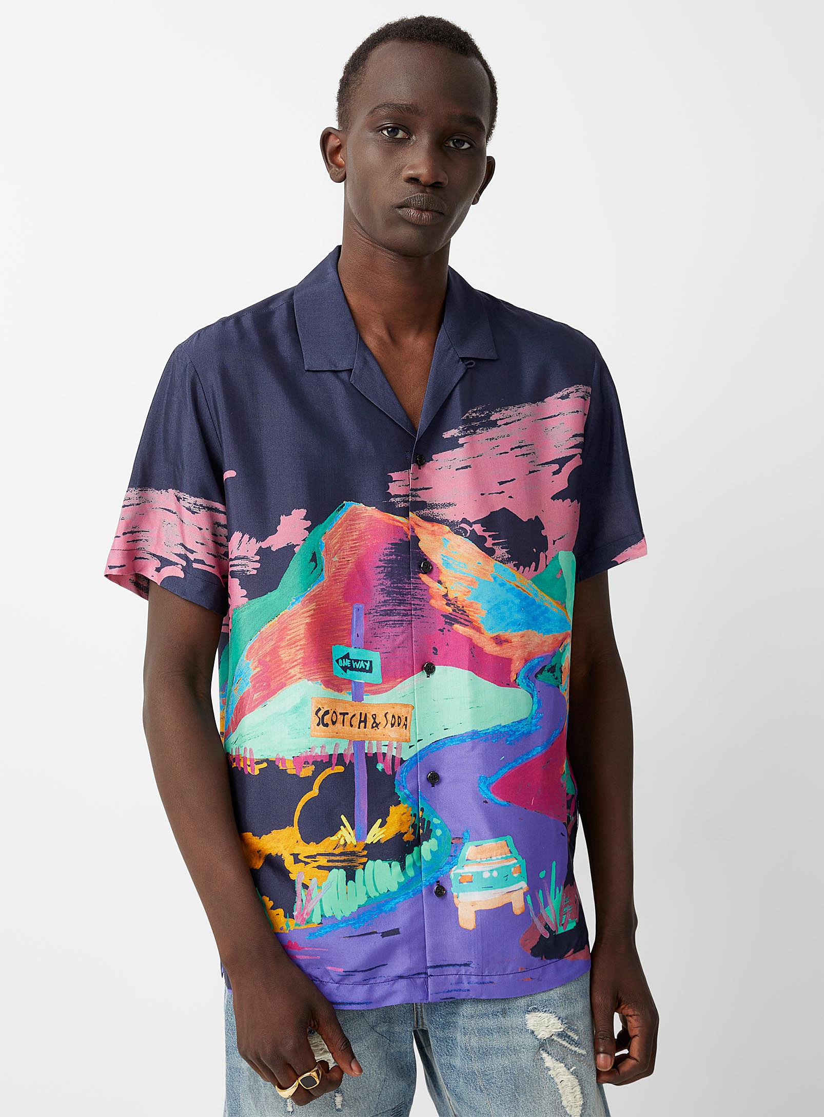 Scotch & Soda End Of Summer Camp Shirt in Blue for Men | Lyst