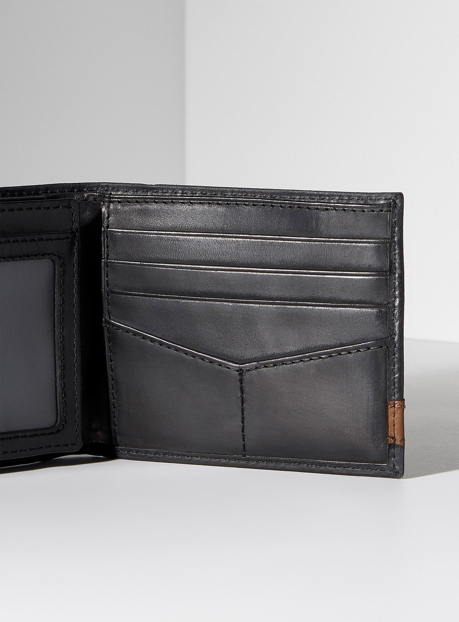 Fossil Leather Quinn Wallet in Black for Men Lyst